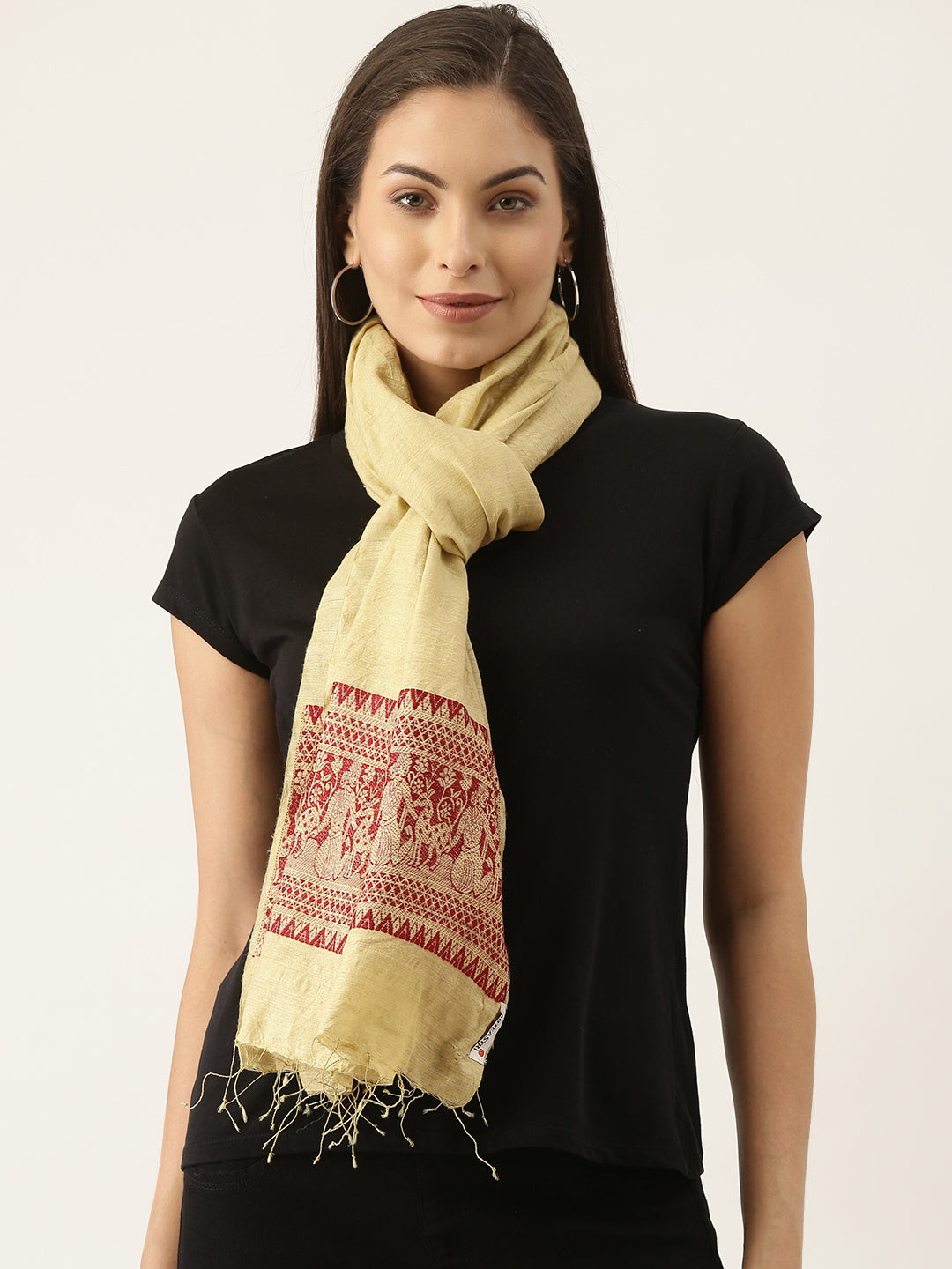 Handloom Baluchari Sita Eri Silk Stole | SHOBITAM