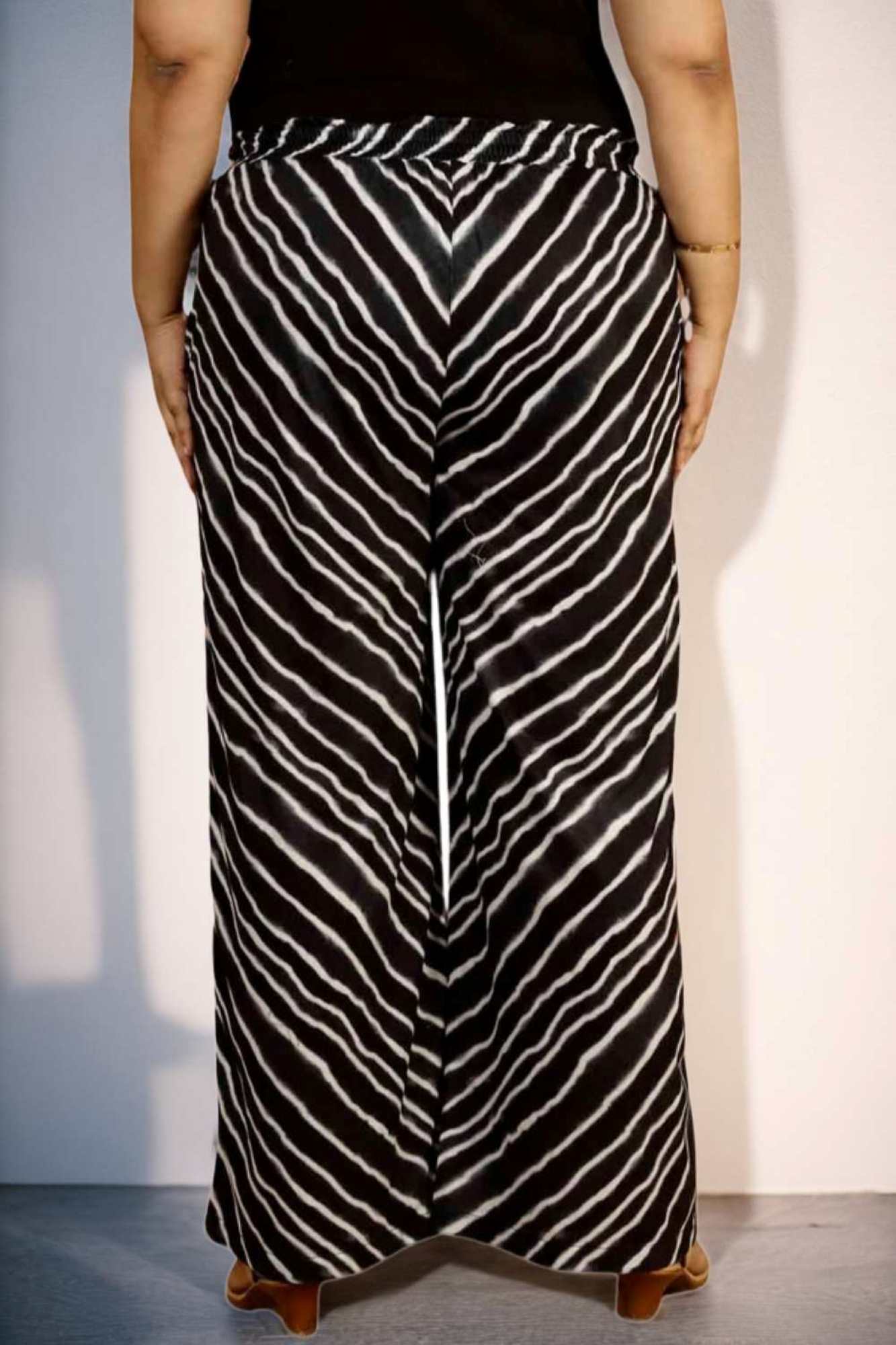 Plus Size Black Leheriya Coord Set in Soft Knitted fabric, for Women | Made to Order