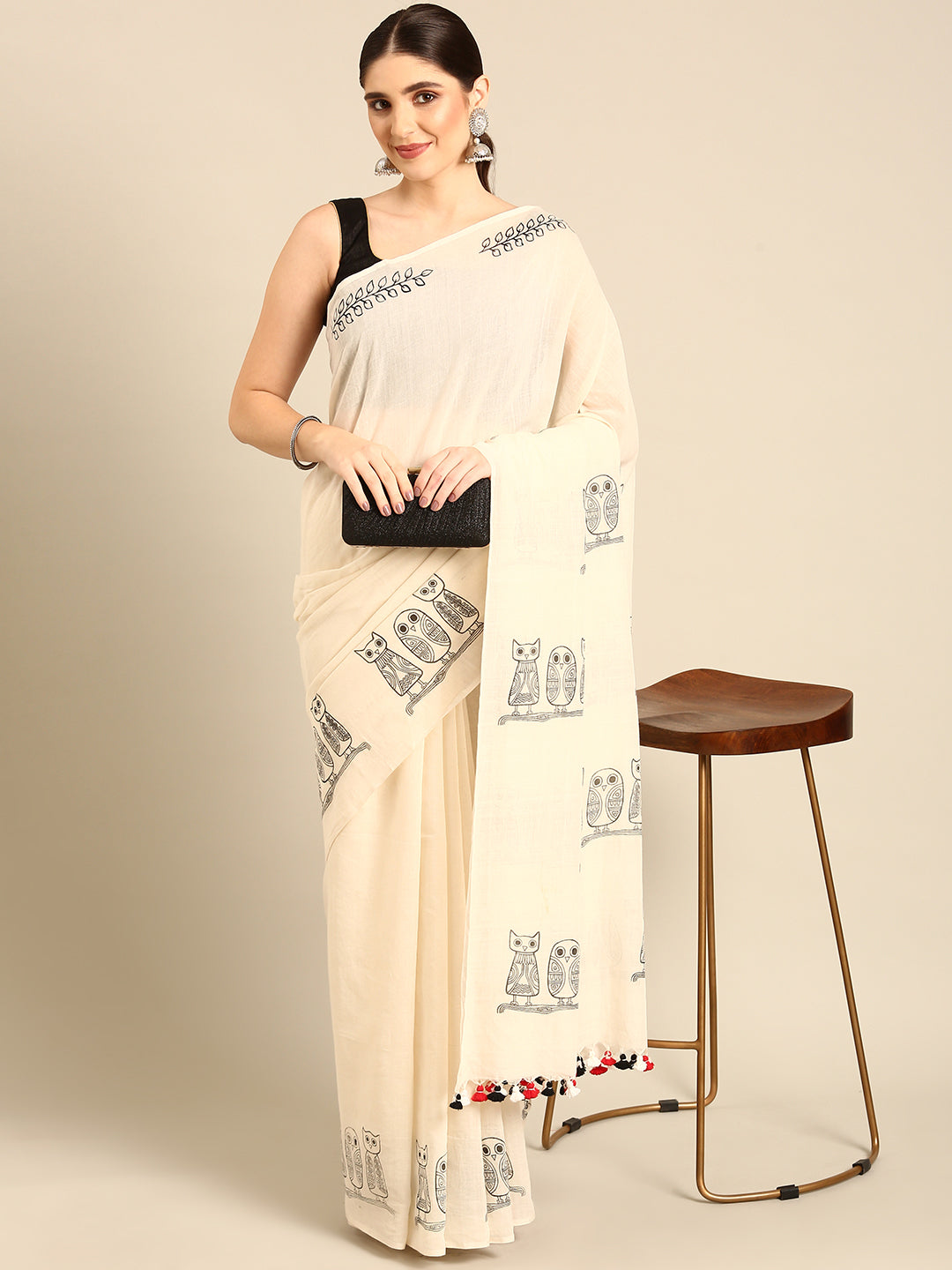 Handwoven Cotton Print Saree for Everyday Wear
