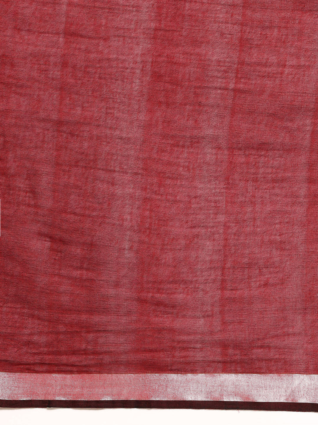 Black Maroon Cotton Handloom Saree| SHOBITAM
