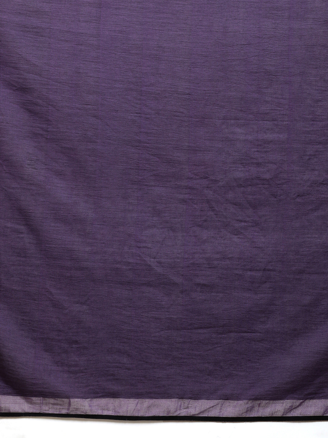 Purple Green Colour Block Cotton Saree with pompoms | Shobitam