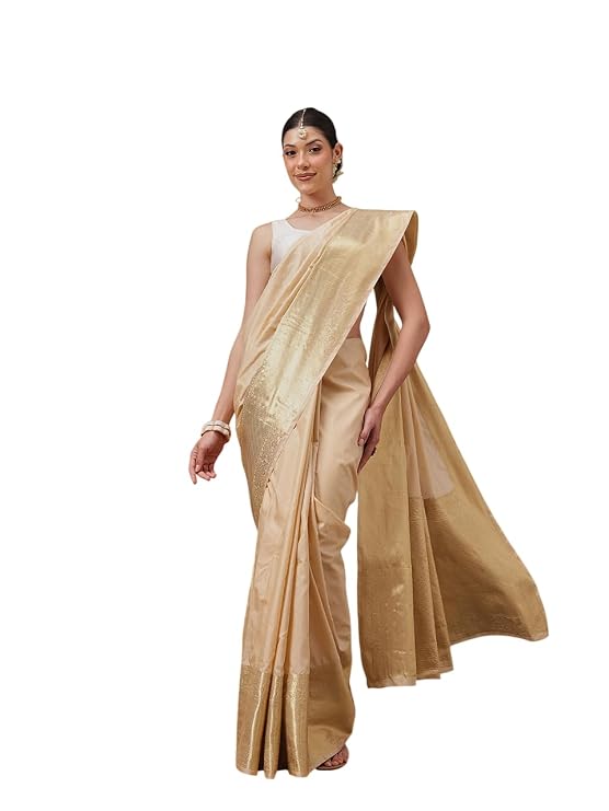 Onam Special Zari Woven Kasavu Ready To Wear Saree