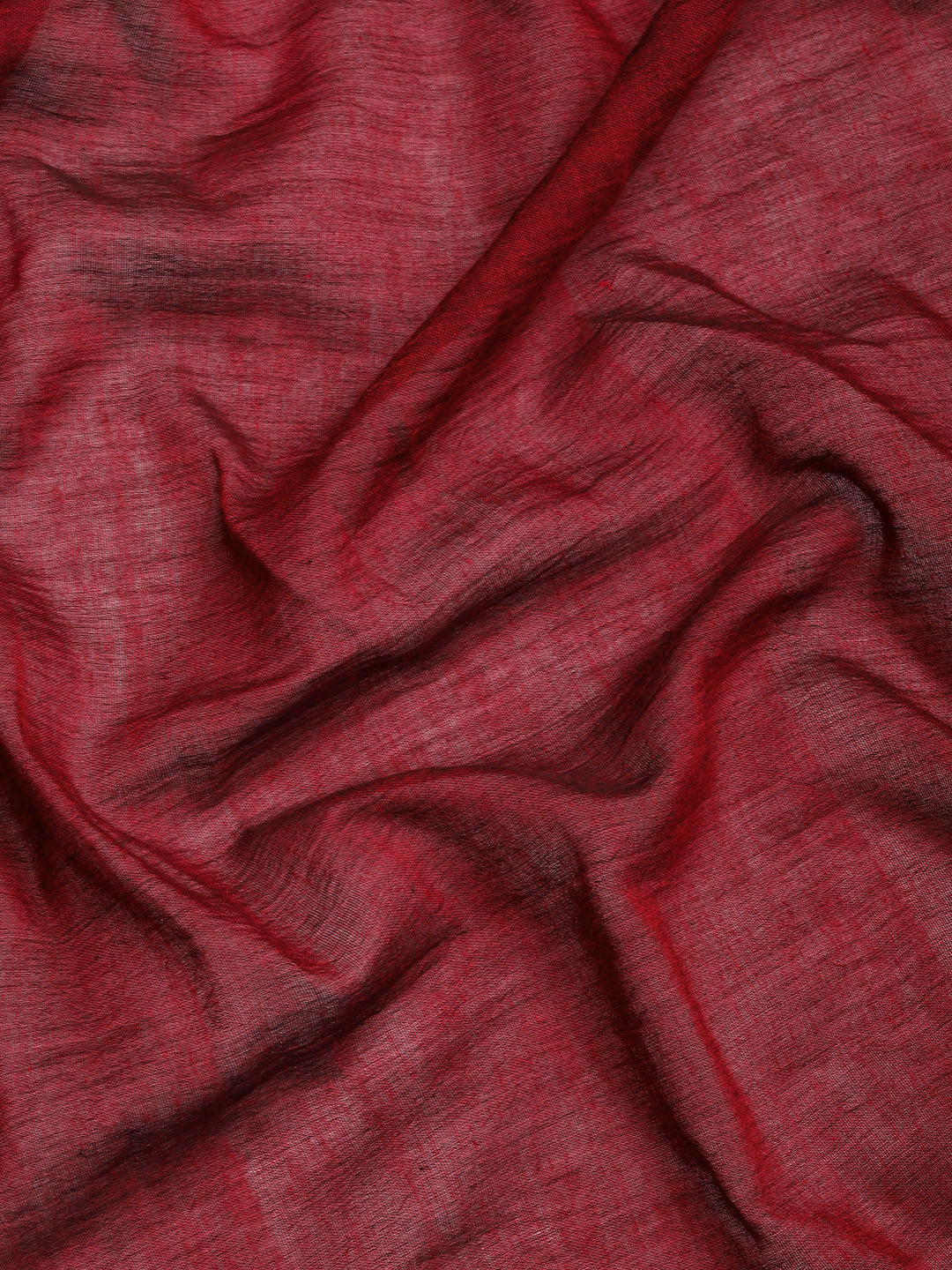 Black Maroon Cotton Handloom Saree| SHOBITAM