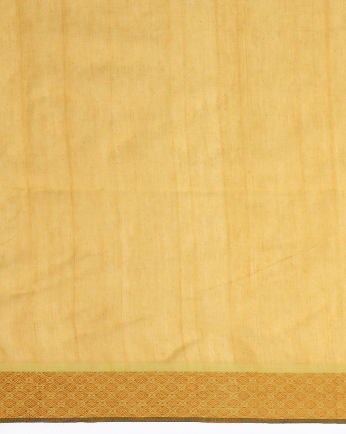 Lime green Golden Jacquard Cotton Saree | Shobitam