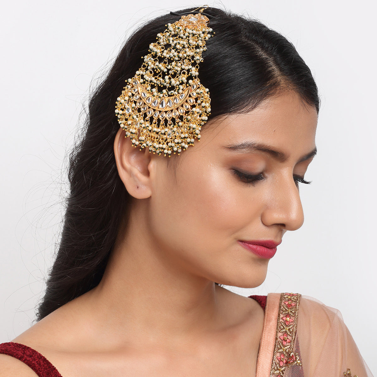 Women's Kundan Passa/ Jhoomar | SHOBITAM