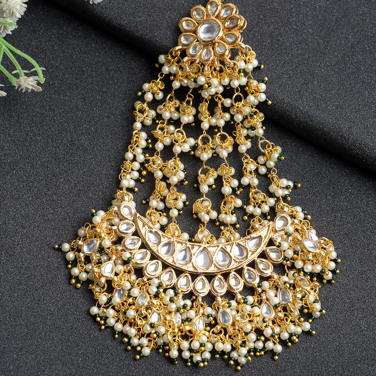 Women's Kundan Passa/ Jhoomar | SHOBITAM