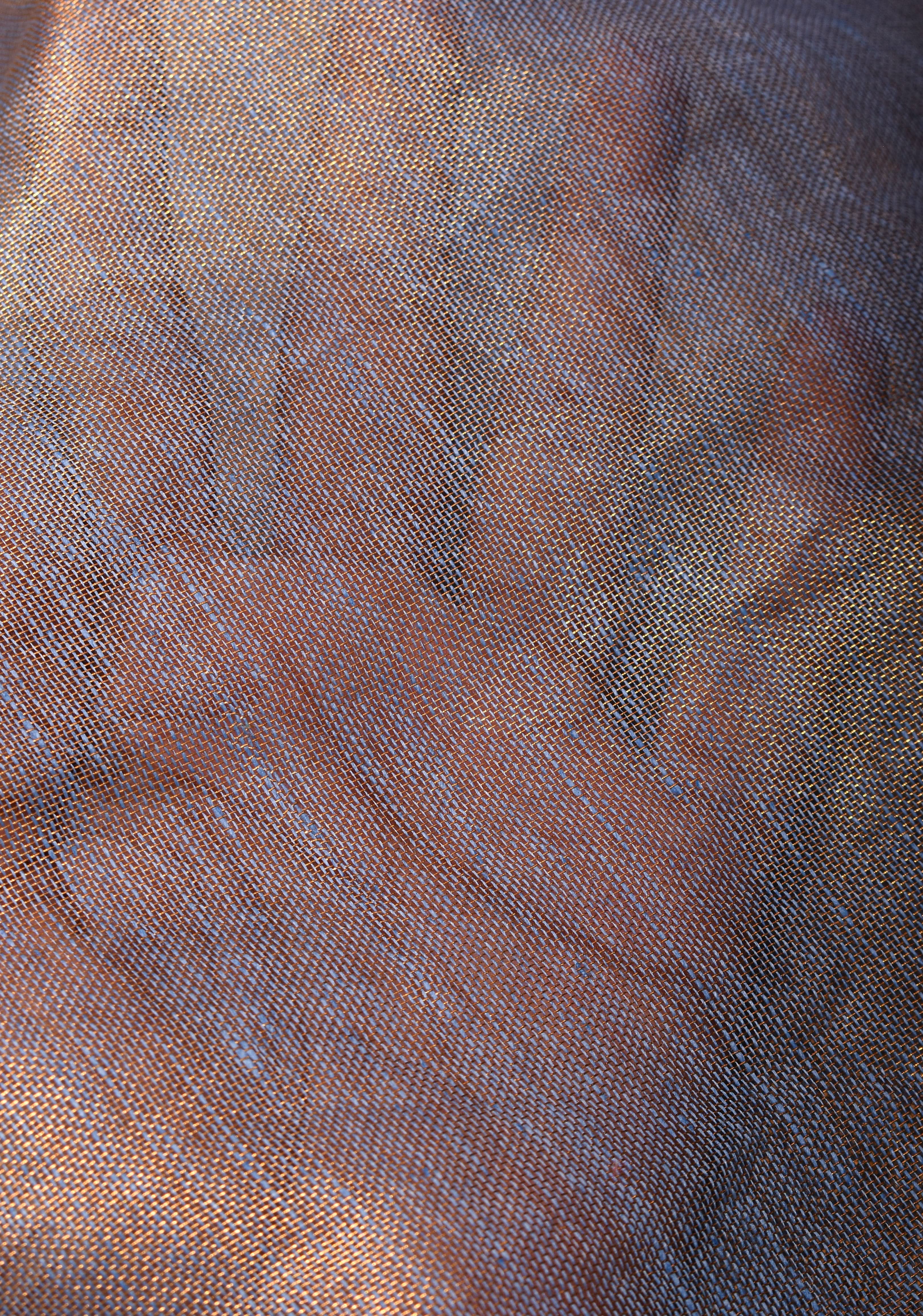 Gray Tissue Linen Saree with Sequin and Cutdana Handwork Mandala Buttas | Shobitam