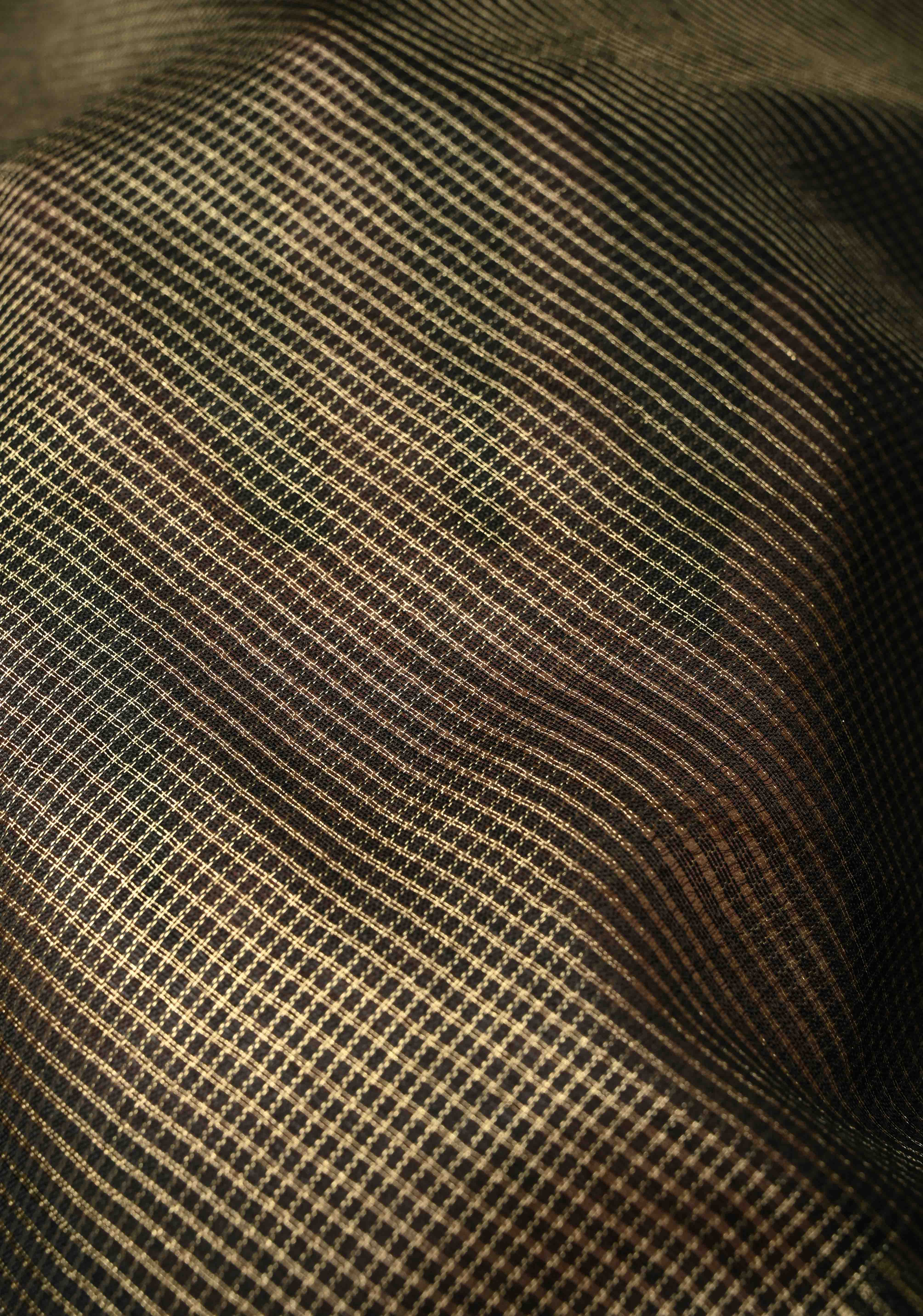 Black Semi Tissue Saree with Zari Border