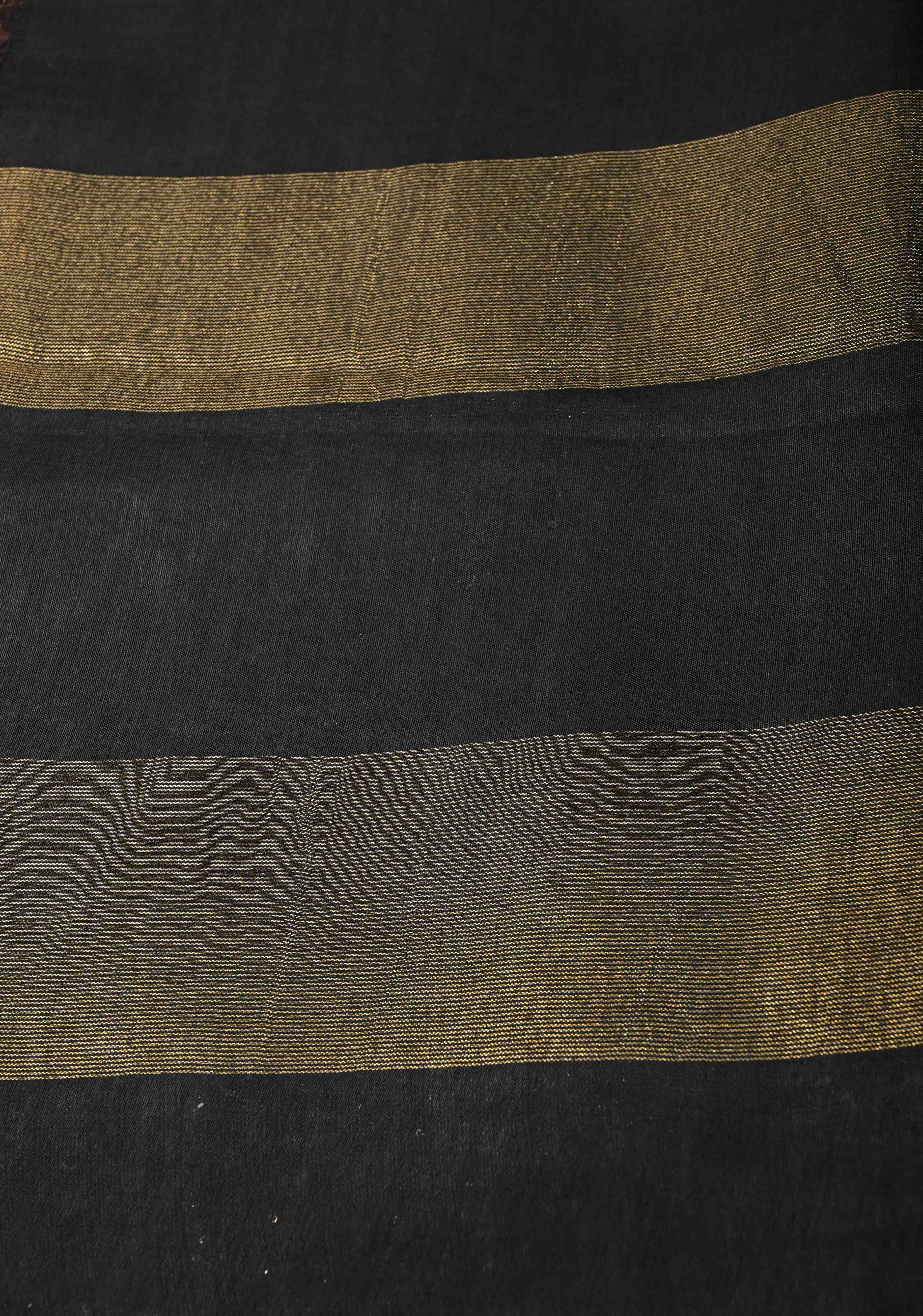 Vermilion Red Borderless Semi Tussar Saree with Muted Tissue Panel and Contrast Sequins Pallu | Shobitam