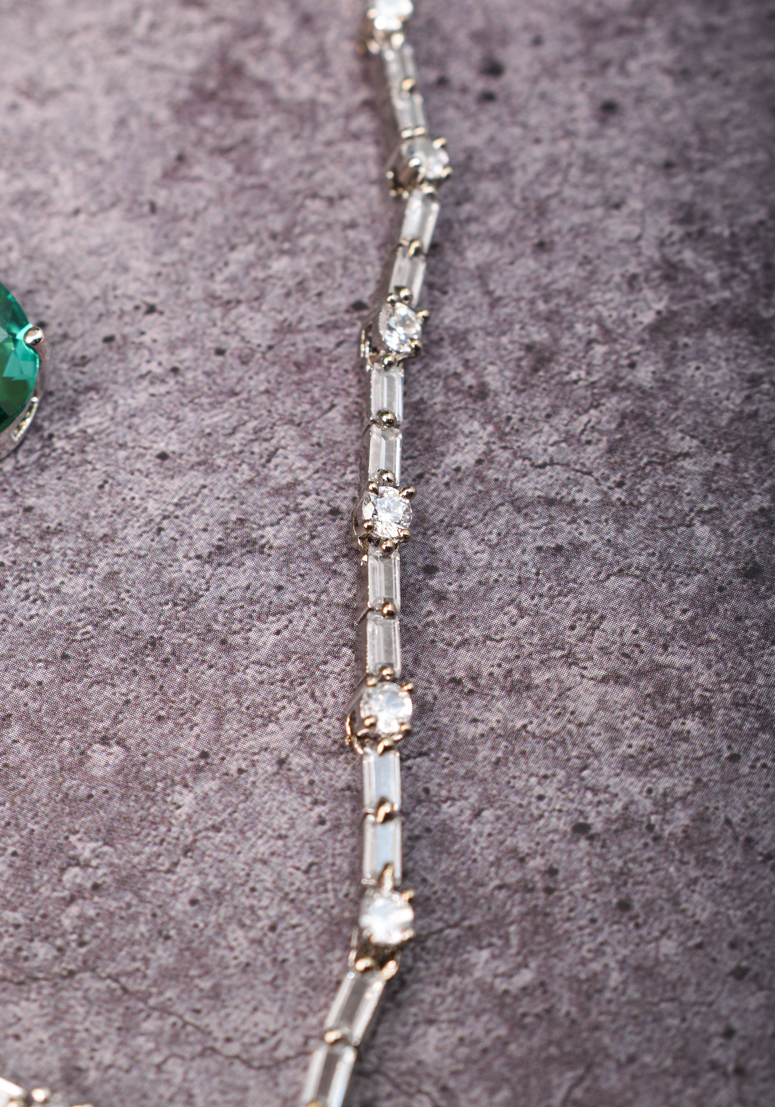 Celebrity-Inspired Emerald green Emerald green CZ Stone Drop Necklace and Earring | Shobitam Jewelry