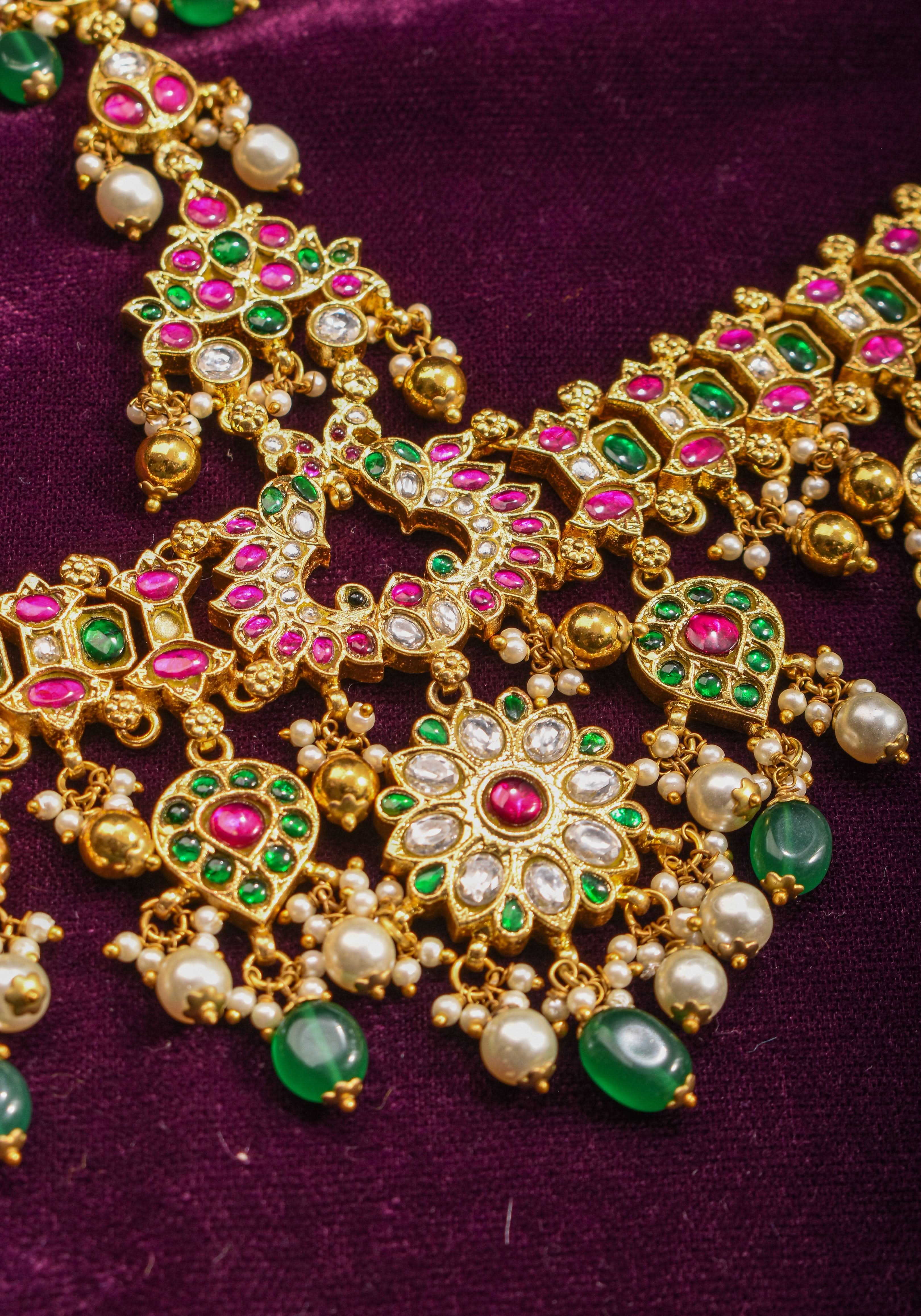 Jadau Maang Tika Ahmedabadi Kundan Hair Ornament | SHOBITAM
