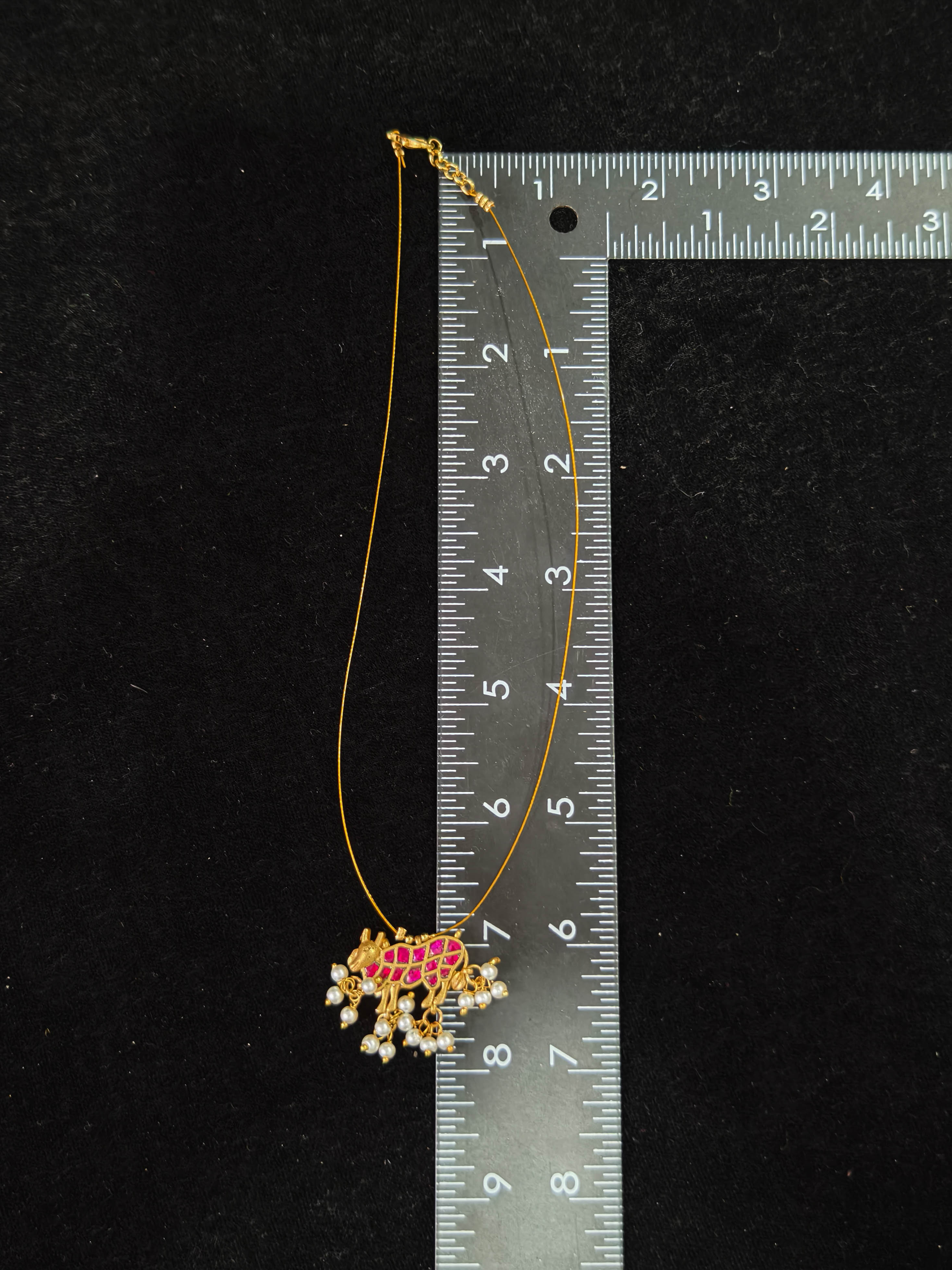 Pichwai Pendant with Pearls on Wire Base pendant | SHOBITAM