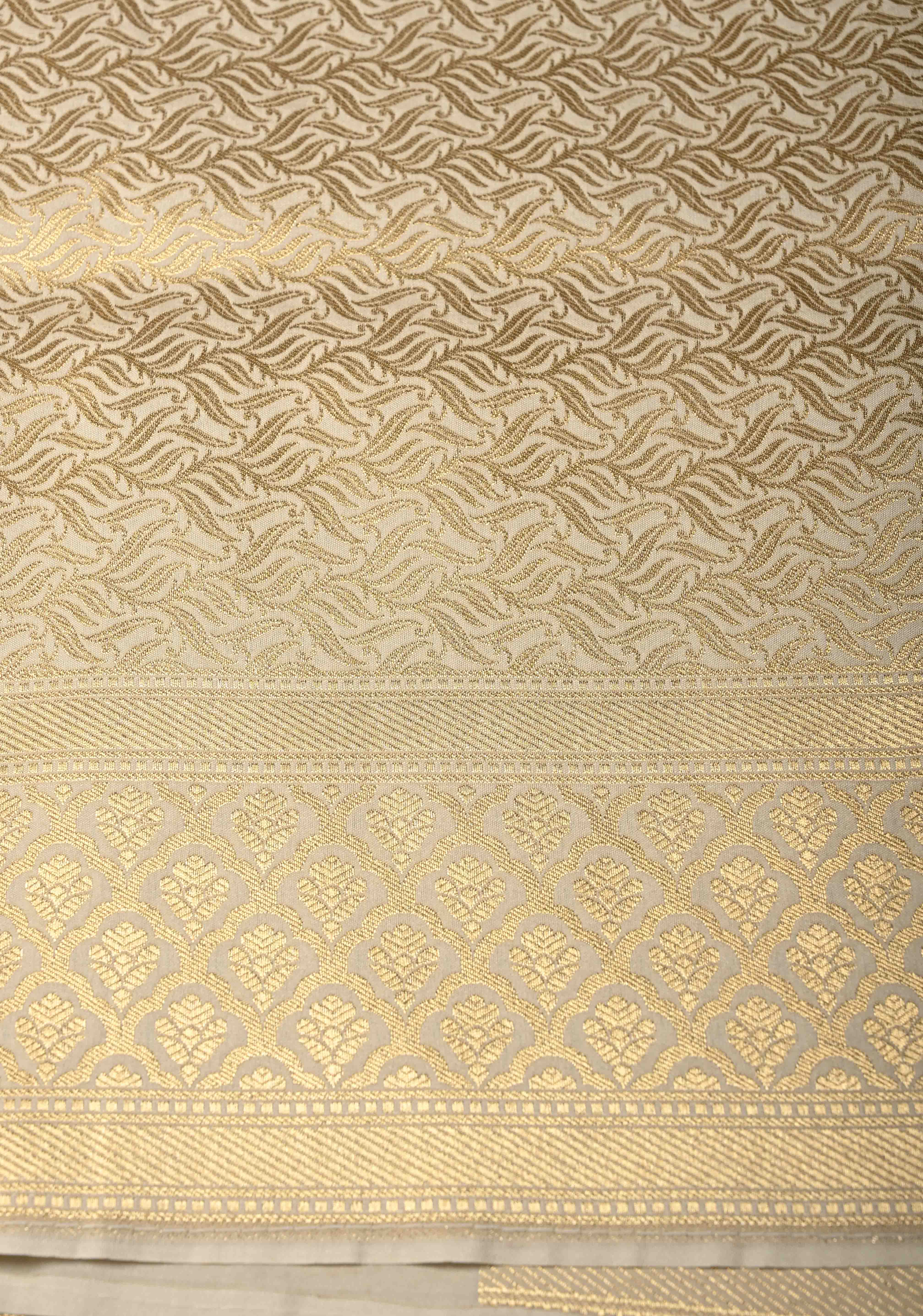 Semi Silk Saree with Meenakari Floral Jaal and Zari