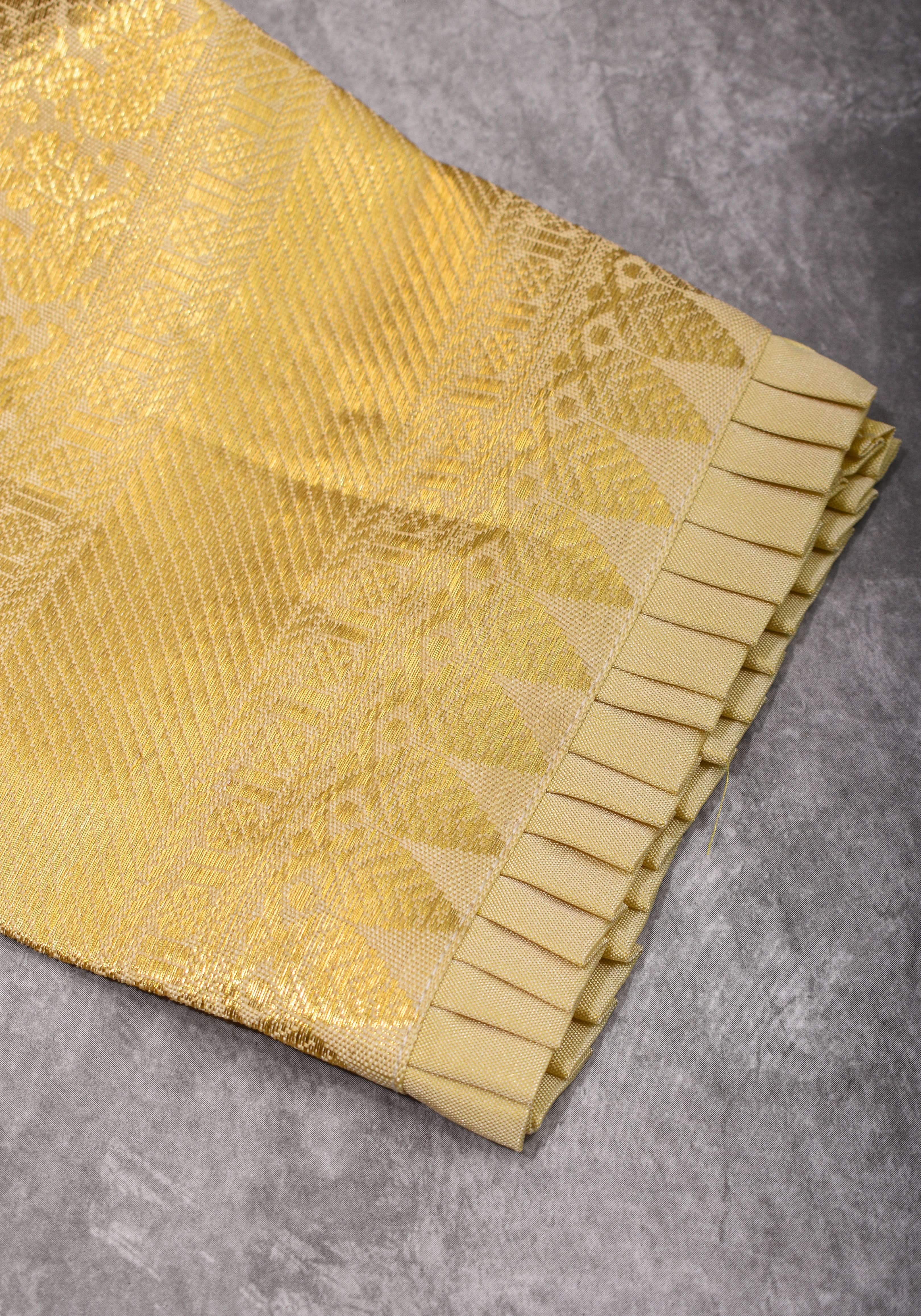 16" Zari Sleeves Kanjivaram  Silk Blouse in Off White | Made to Order | Shobitam