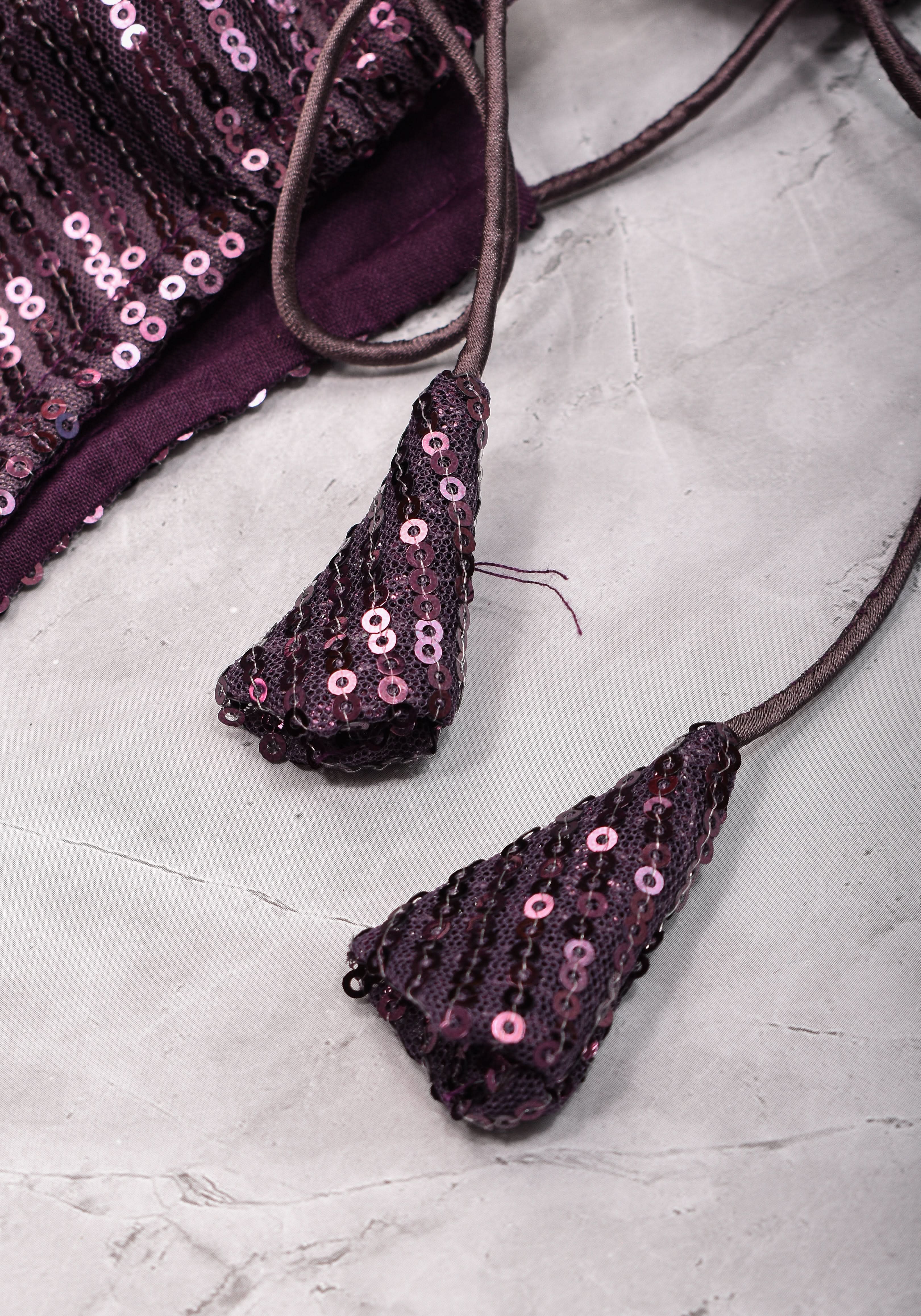 Shimmering Sequins Sleeveless Blouse in Purple | Shobitam