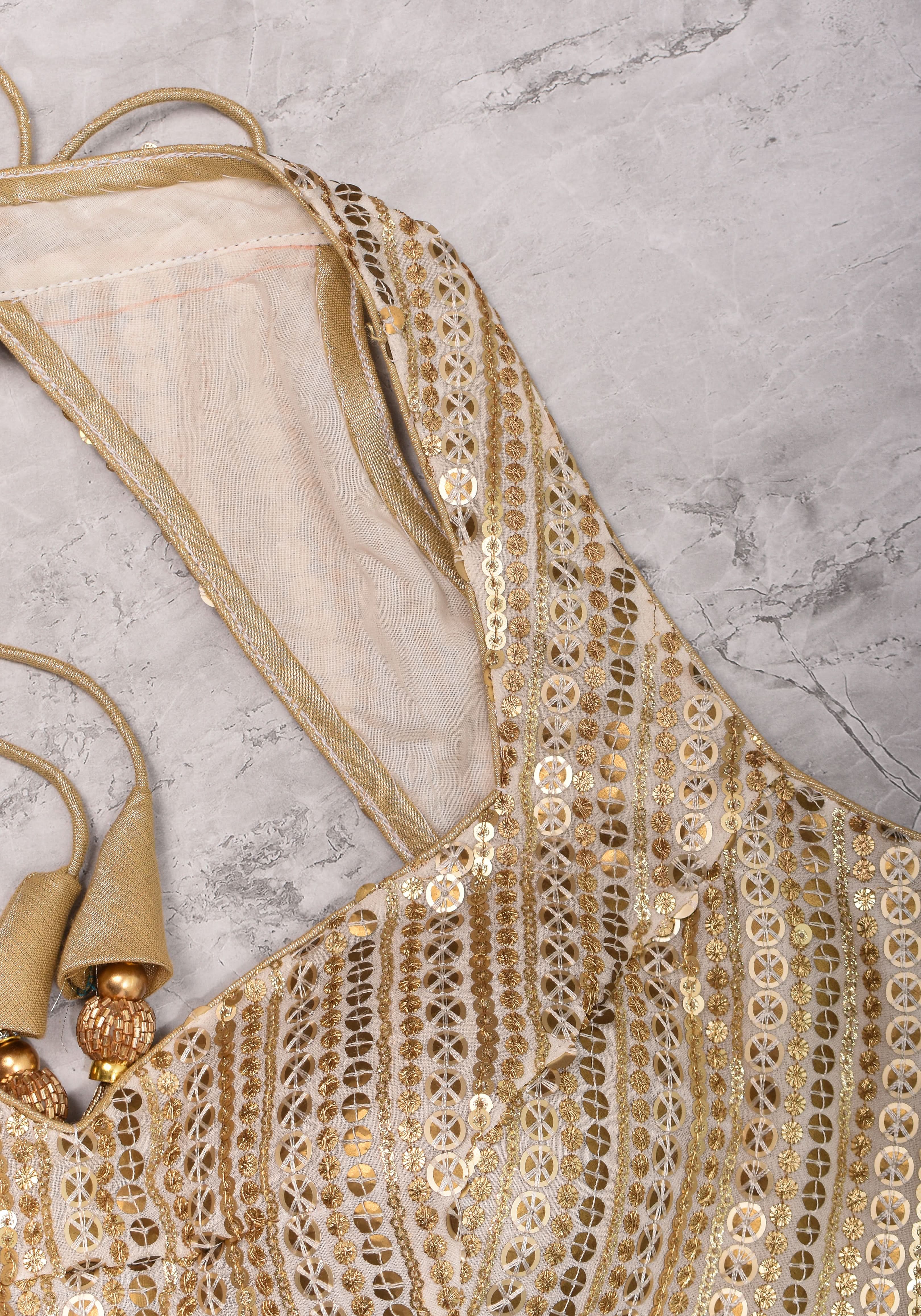 3 Tone sequins, halter neck blouse, mix and match blouse for saree. Made to Order | Shobitam