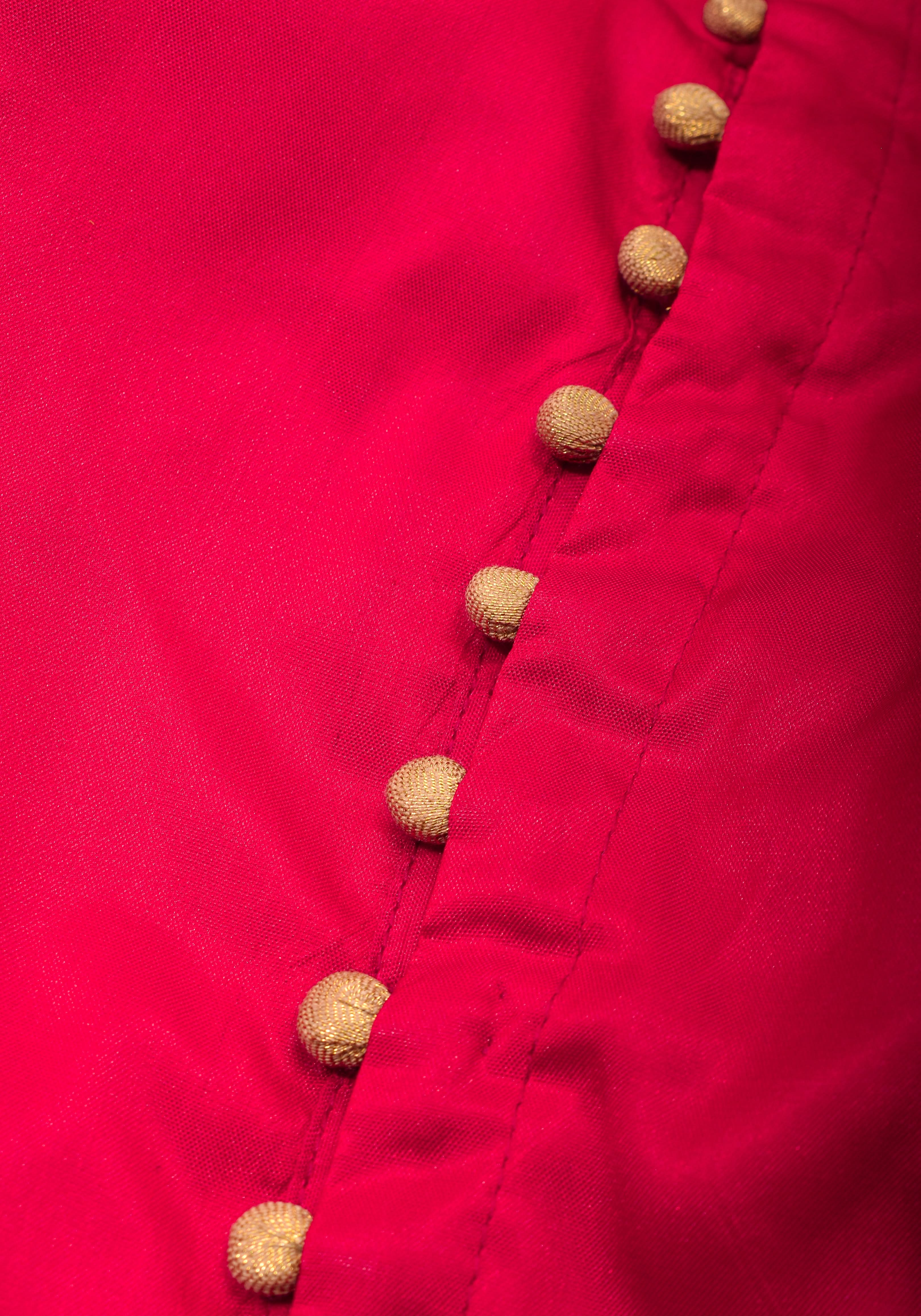 Red kanjivaram Silk Blouse with 3/4th Sleeves Mix and Match Blouse for saree, Made to Order | Shobitam