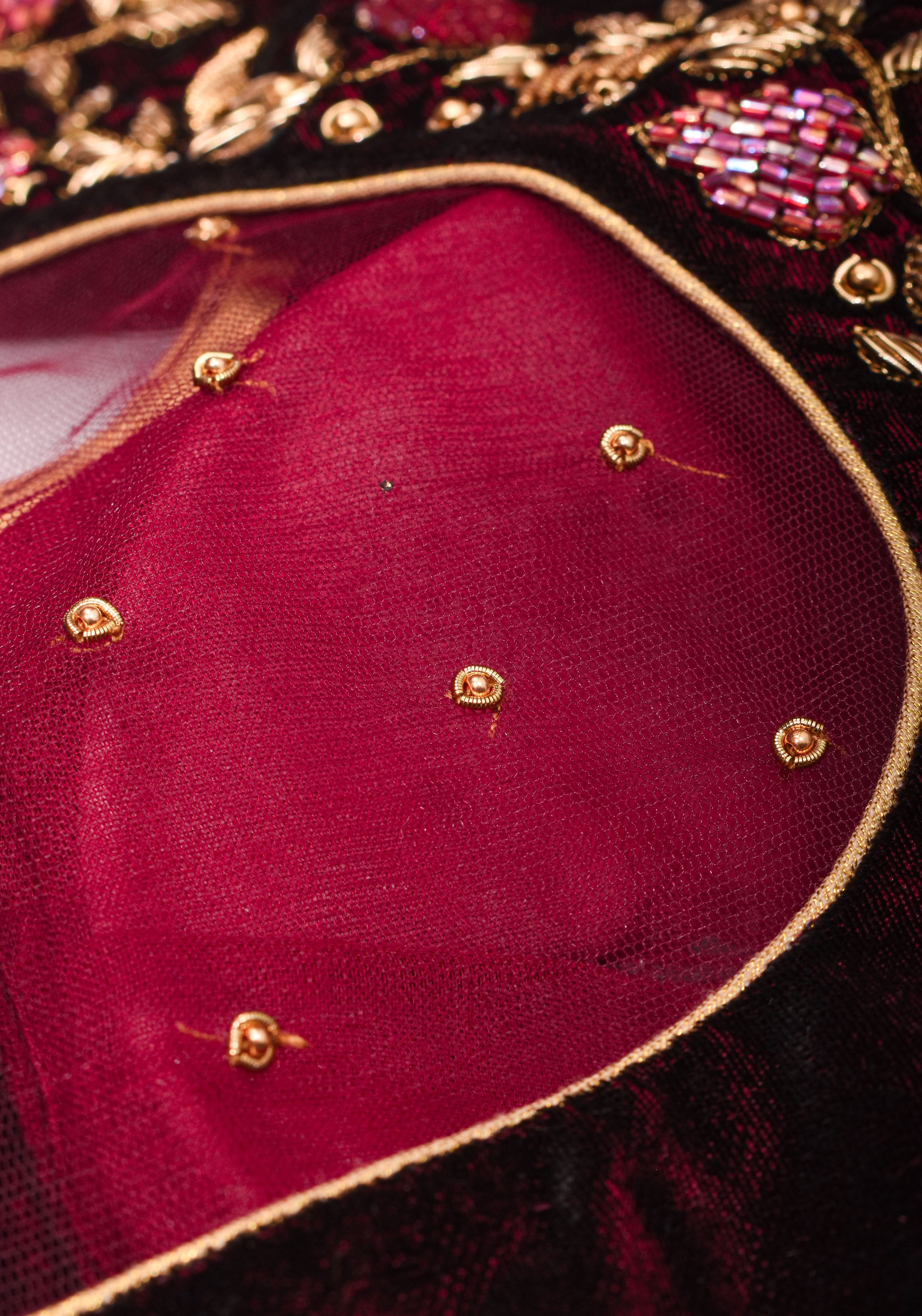 Maroon Velvet Blouse with Zardosi work Mix and Match Blouse for saree, Made to Order | Shobitam