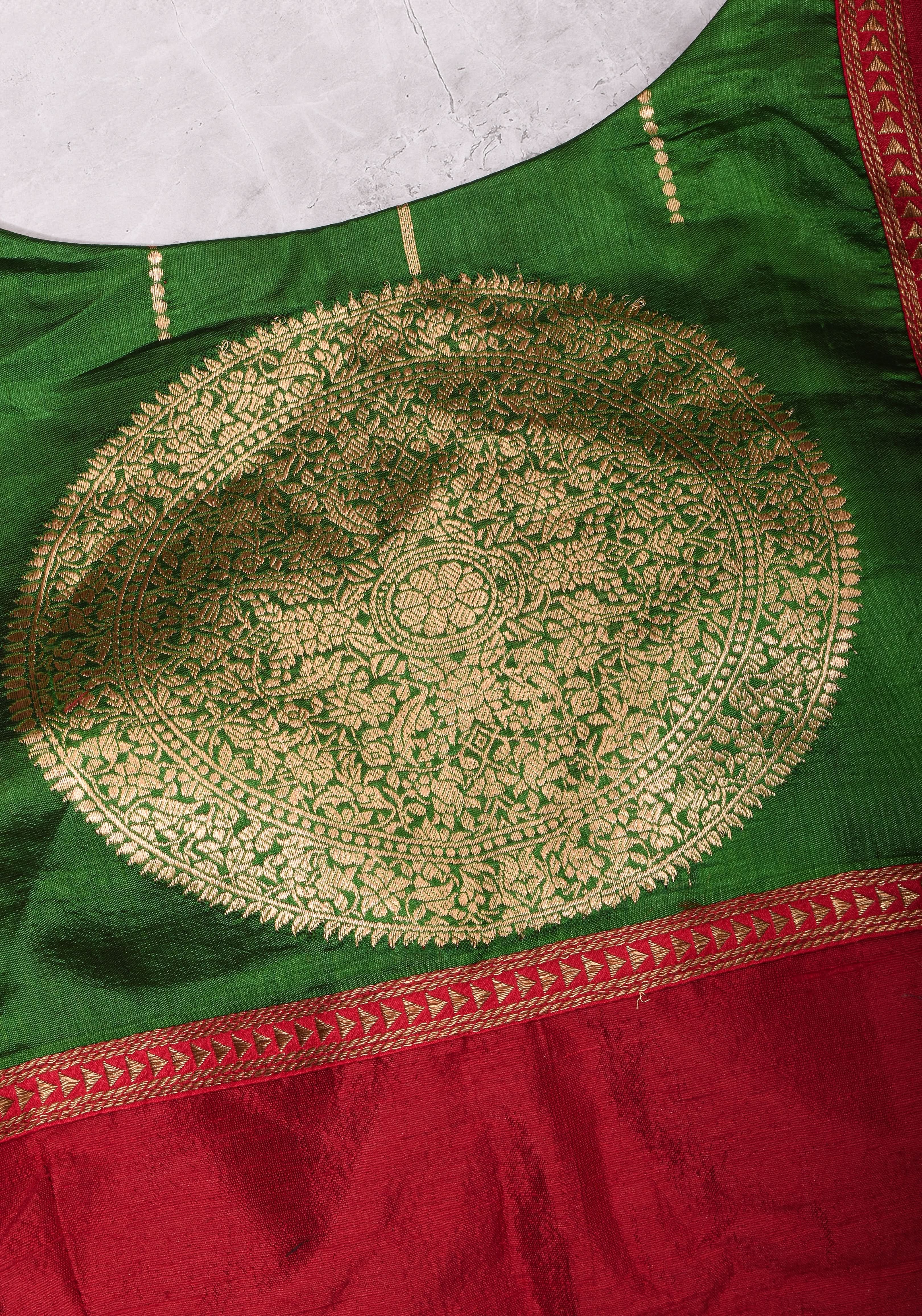 Green Red Blouse with V neck  Mix and Match Blouse for saree, Made to Order | Shobitam