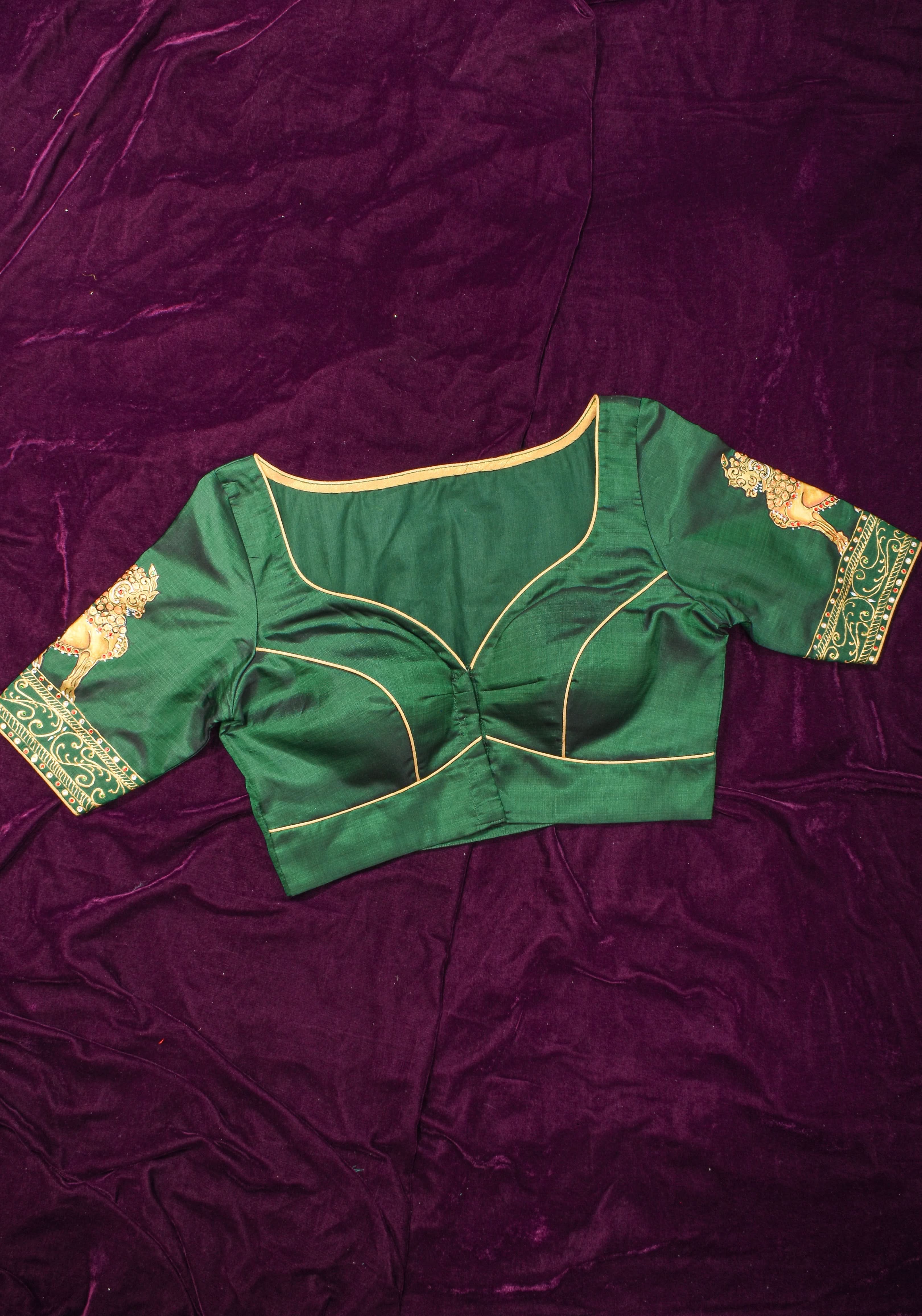 Tanjore Painting Annapakshi And Lion on Pure SIlk,  Made to Order | Shobitam