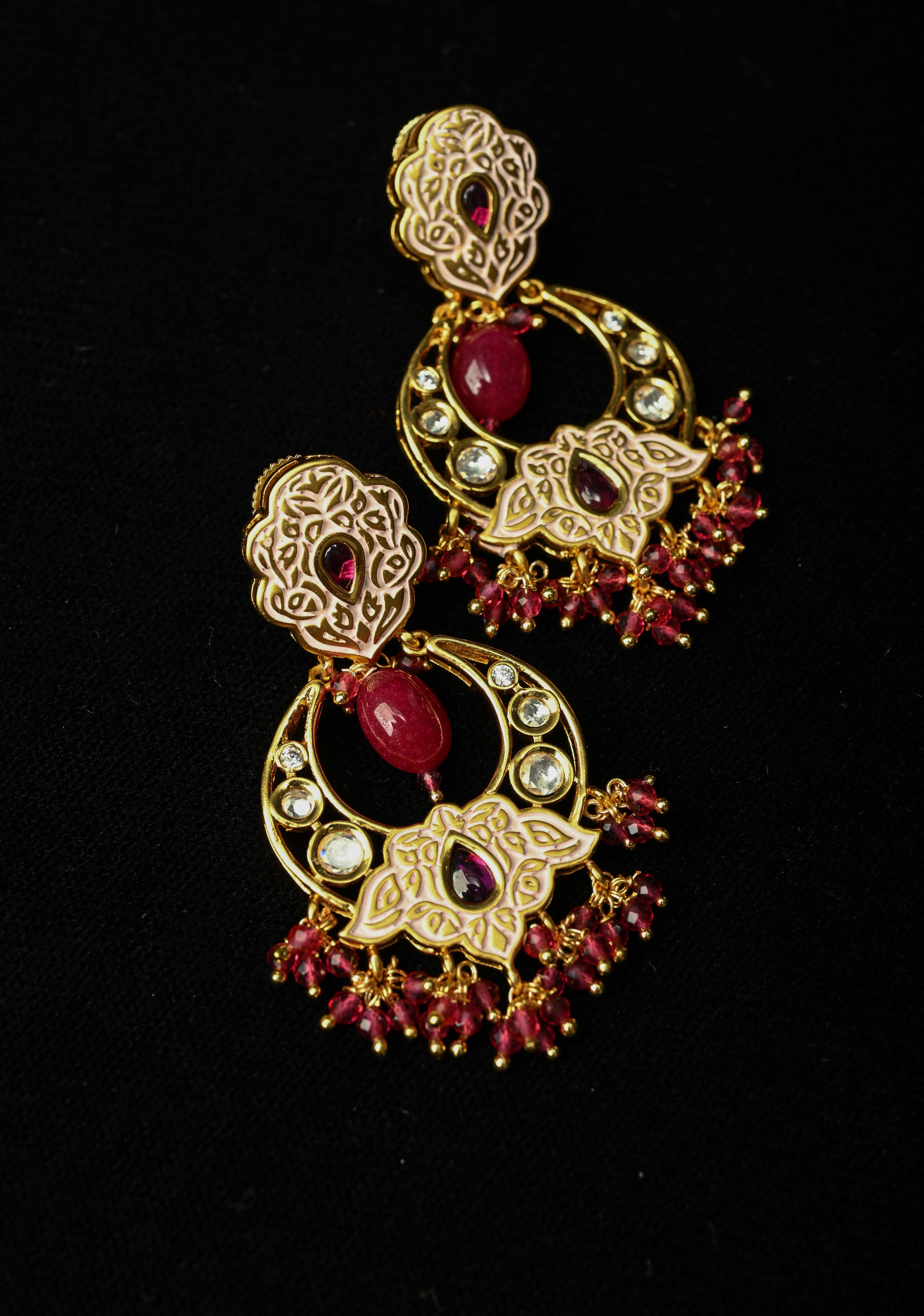 Noor Kundan Chandbali Earrings | Shobitam