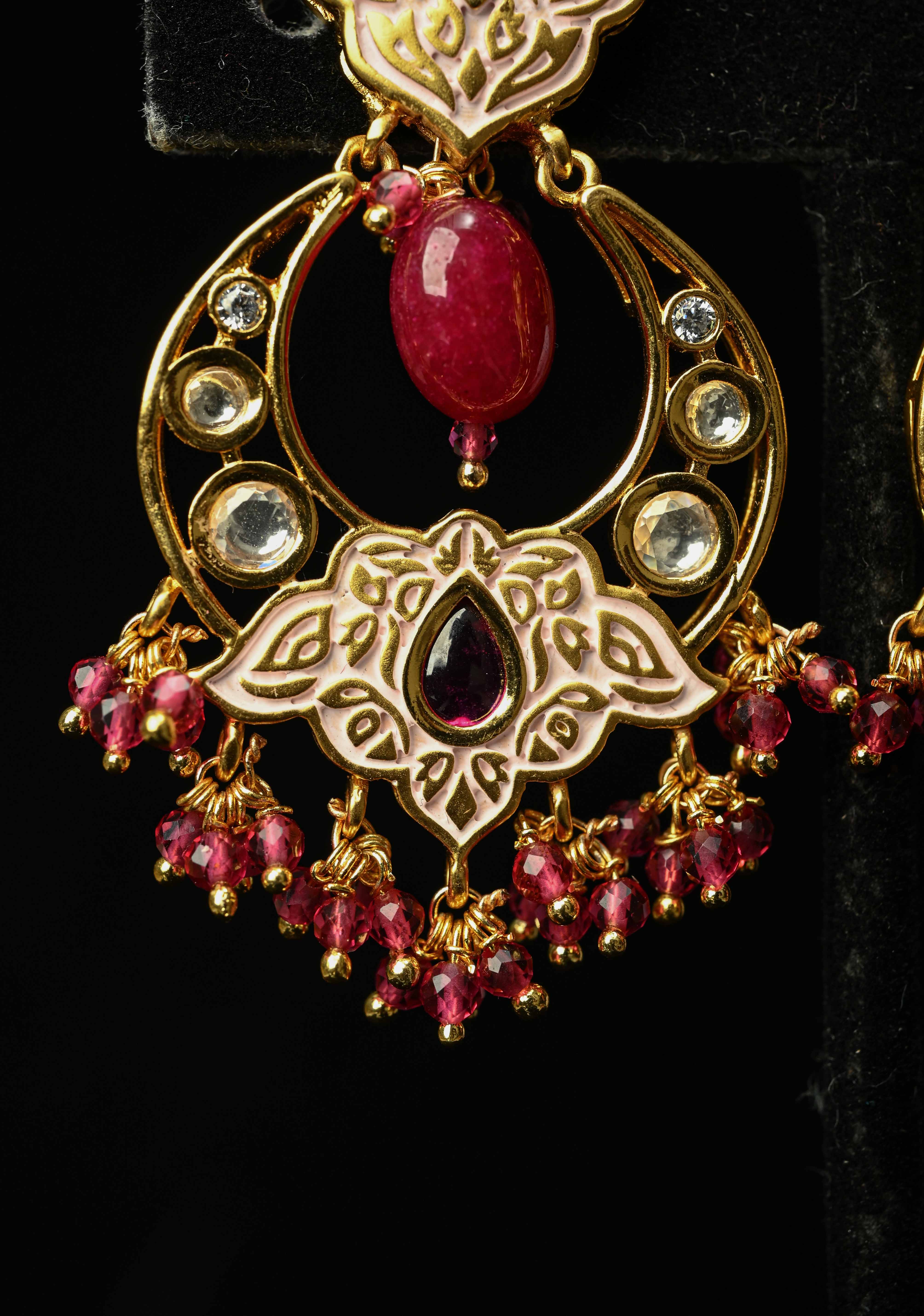 Noor Kundan Chandbali Earrings | Shobitam