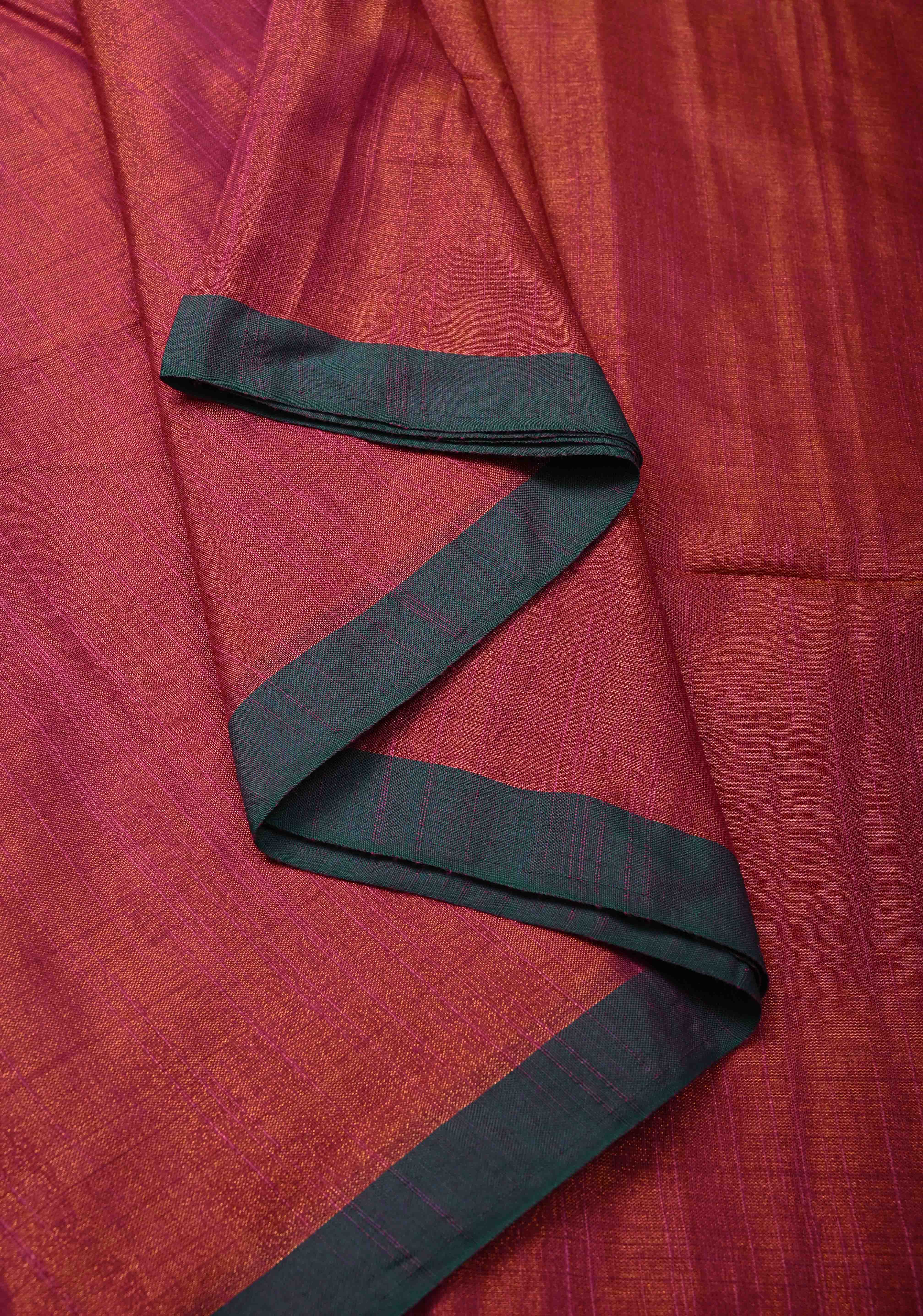 Pink Tissue by Tissue Saree with Minimal Borders | Shobitam