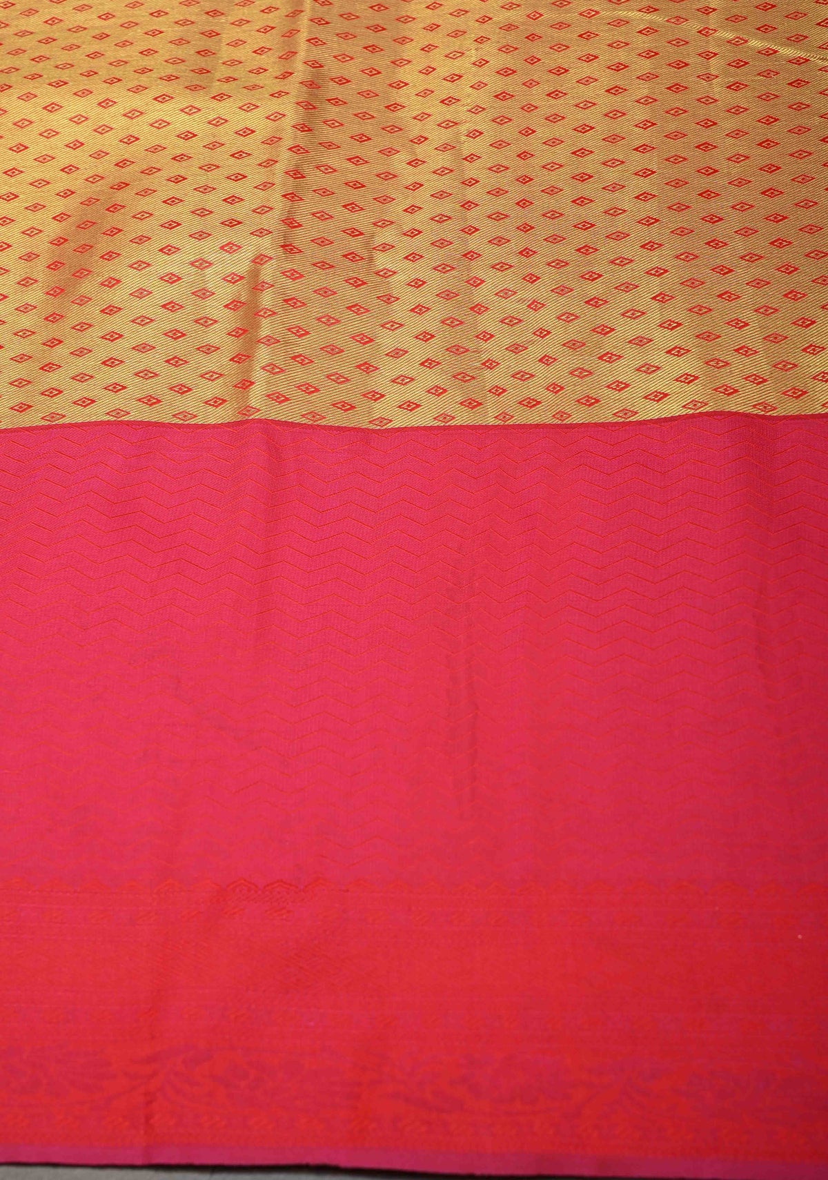 Blue-Gold Semi Silk Tissue Kanjivaram Saree with Meenakari Jaal and Contrast Birds Zari Border | SHOBITAM