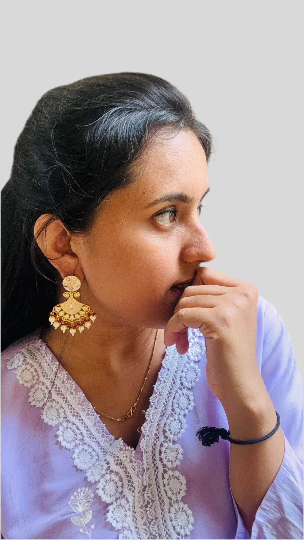 Pankhuri Pink Kundan Earrings | Shobitam