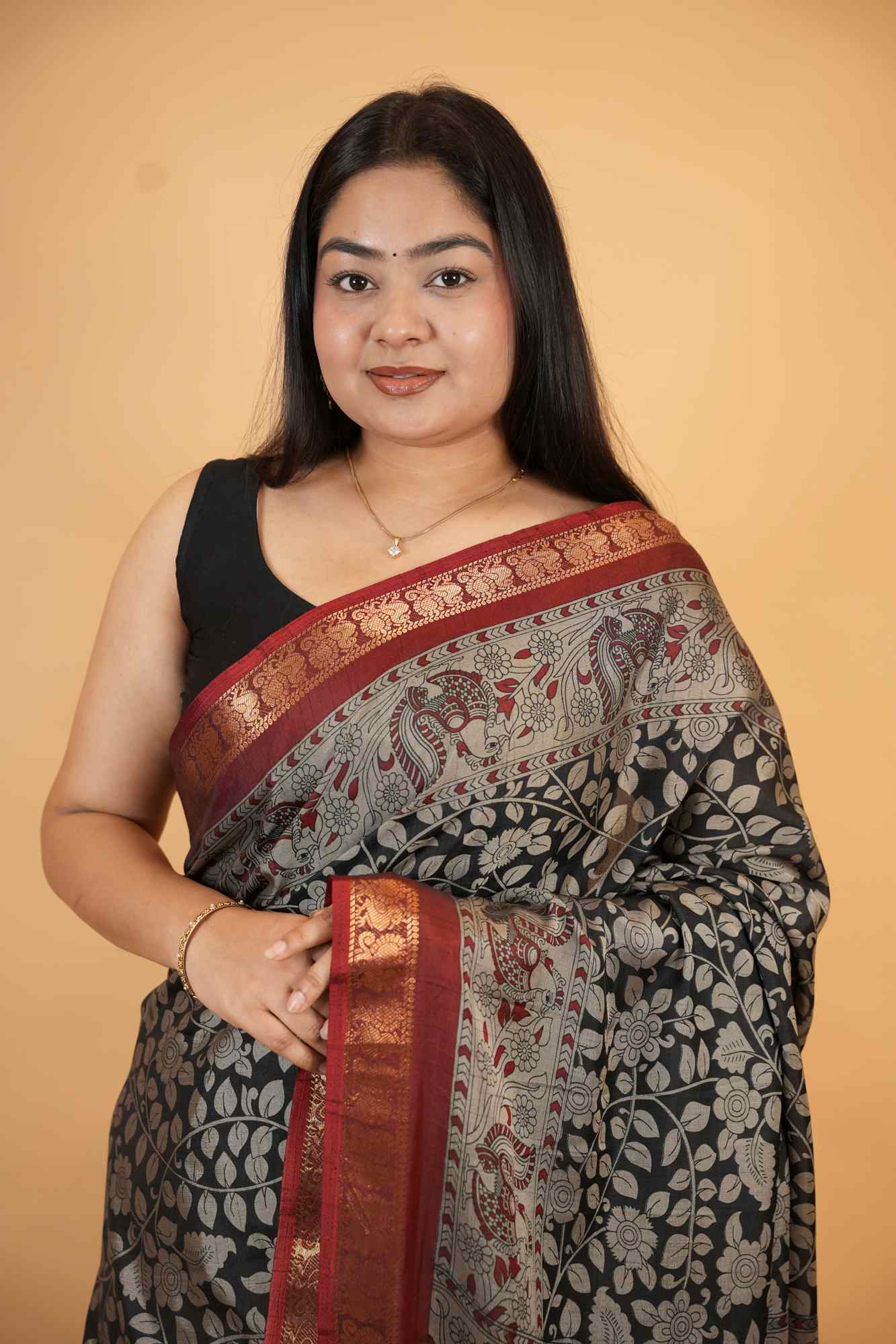 Traditional Heritage Woven Printed Saree with Rich Border Design Ready To Wear Saree