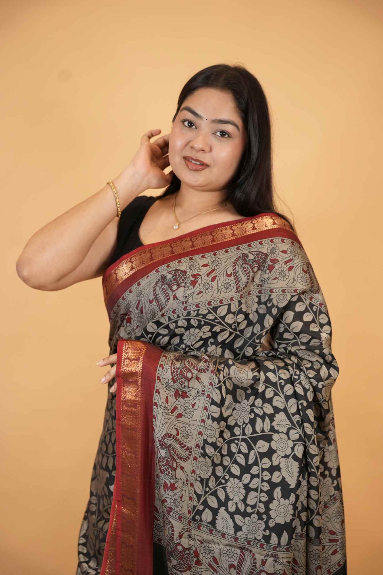 Traditional Heritage Woven Printed Saree with Rich Border Design Ready To Wear Saree