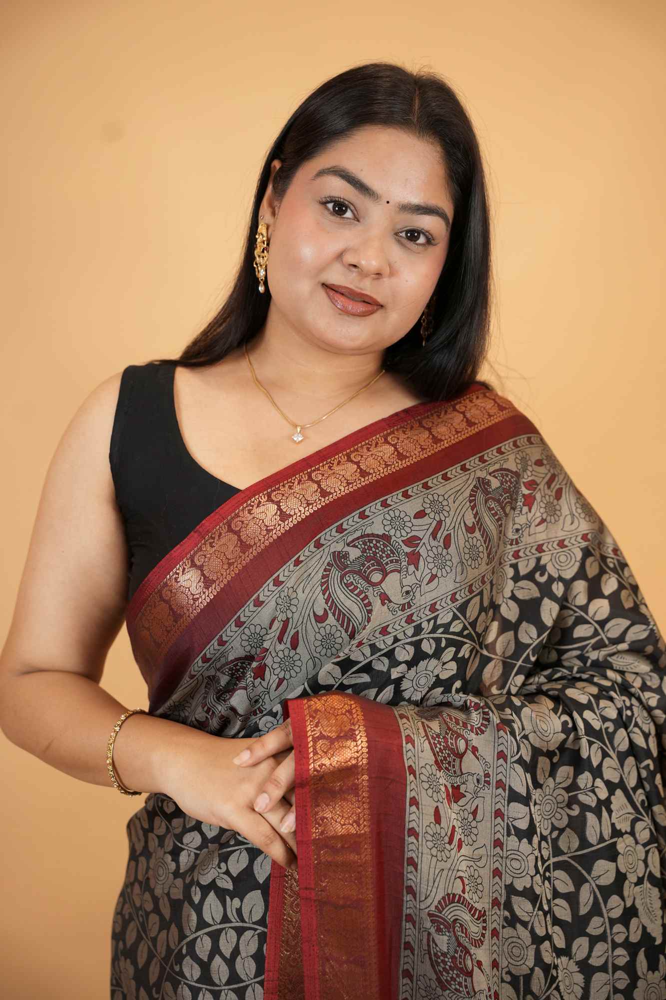 Traditional Heritage Woven Printed Saree with Rich Border Design Ready To Wear Saree