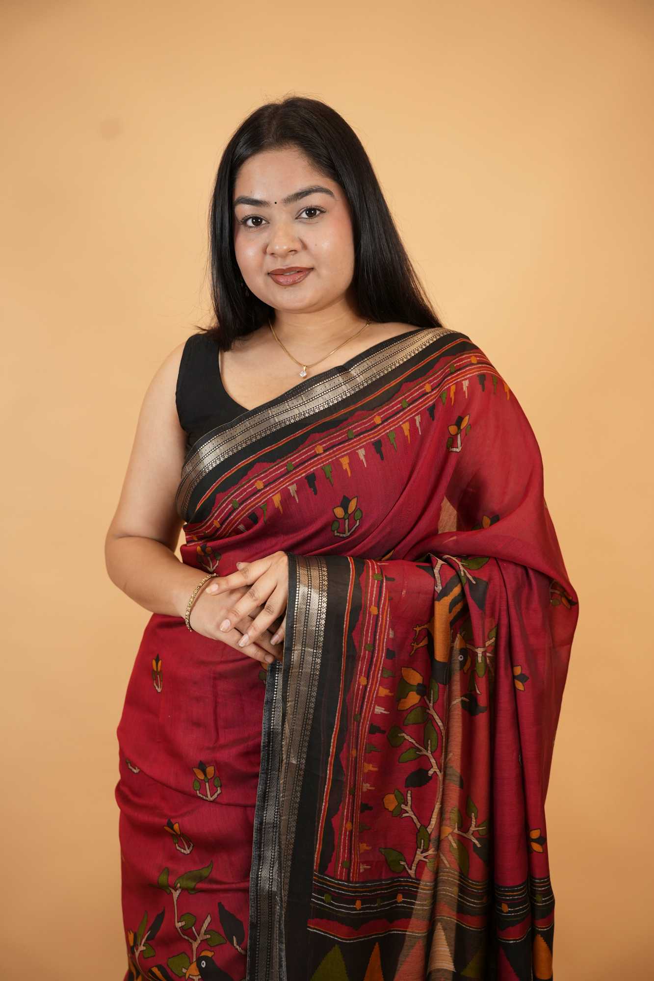 Soft Cotton Style Printed with Woven Border Ready To Wear Saree