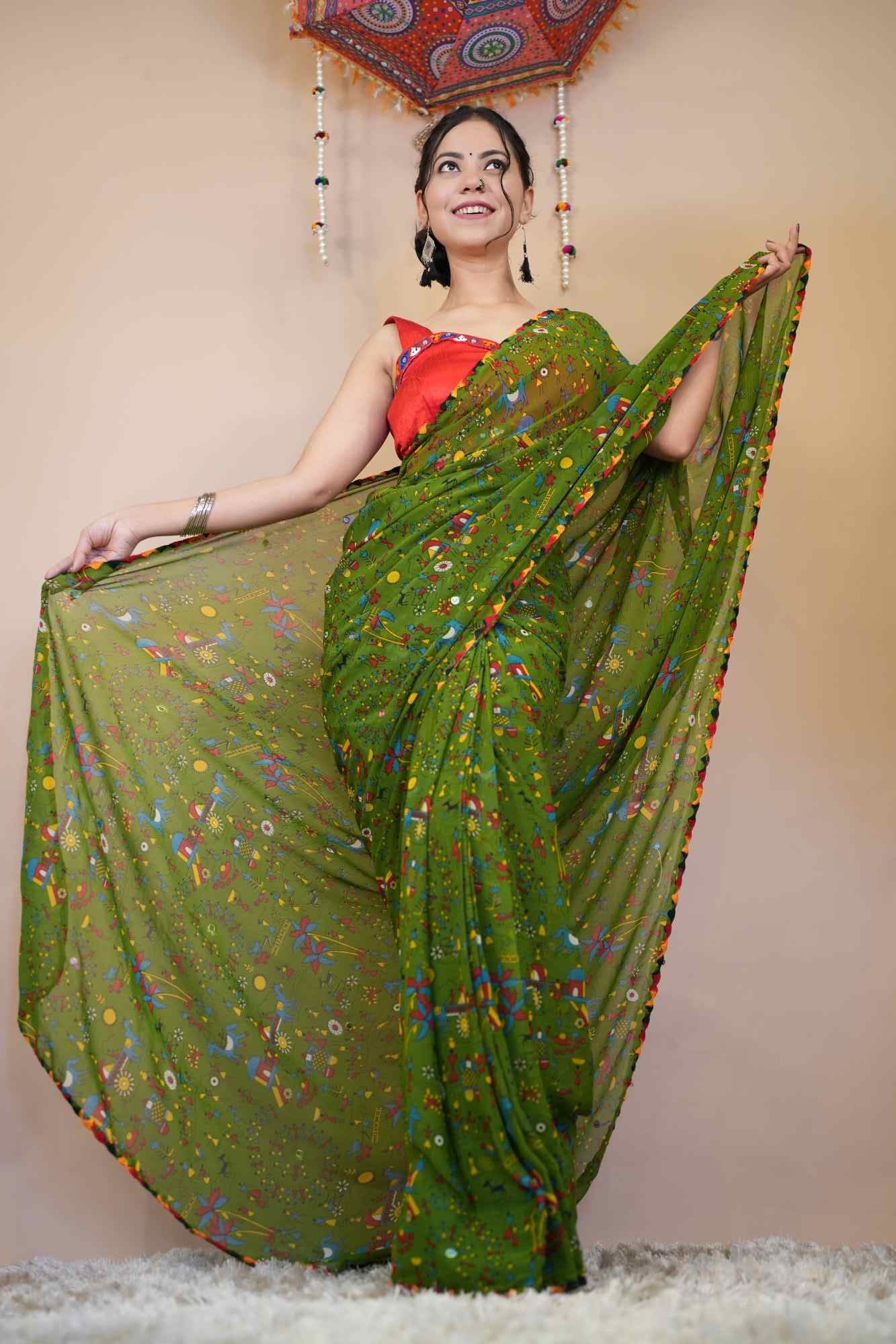 Ready to Wear One Minute Sarees Prestitched Sarees customised Plus Size 