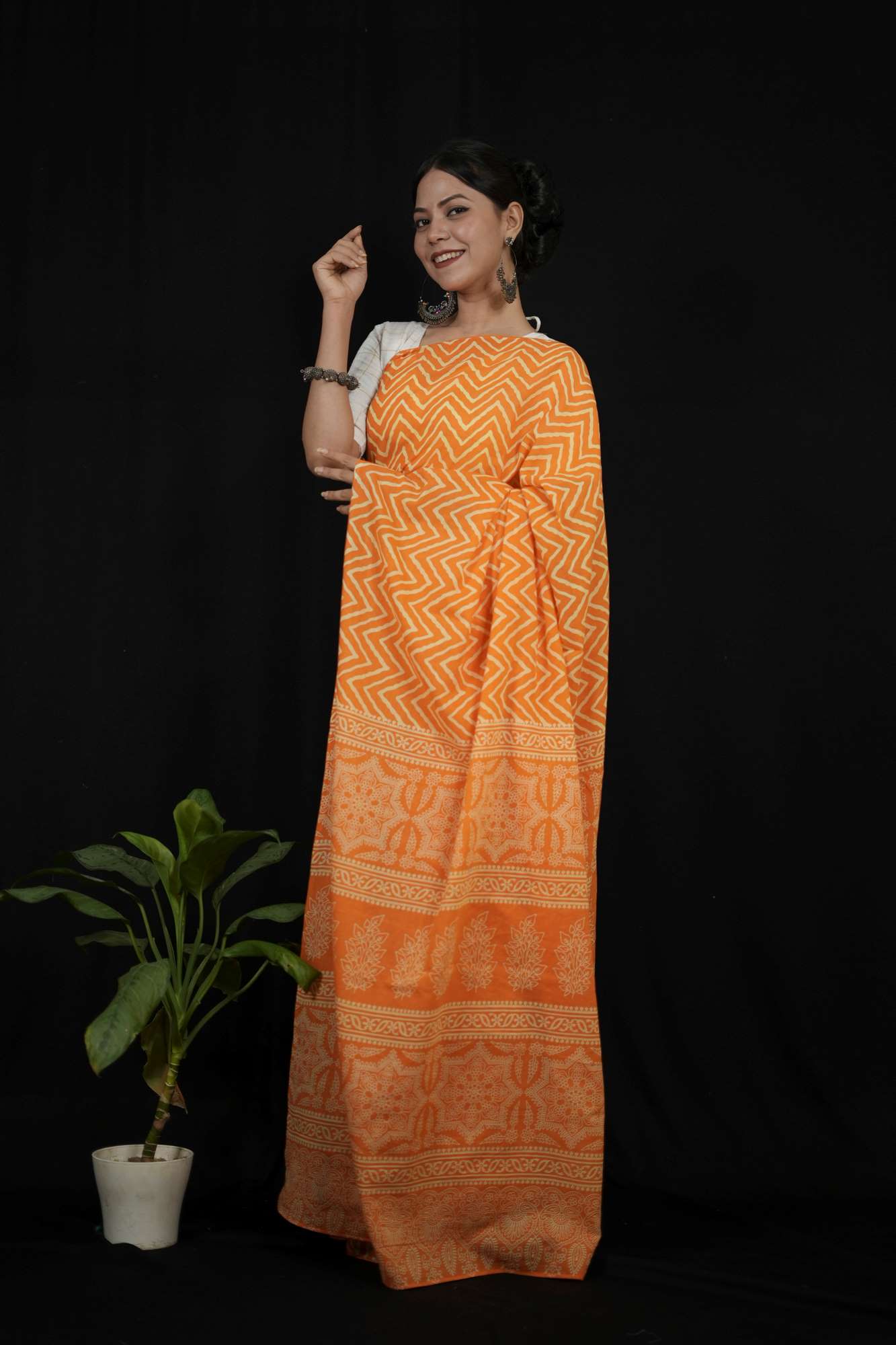 Mul mul ready to wear saree