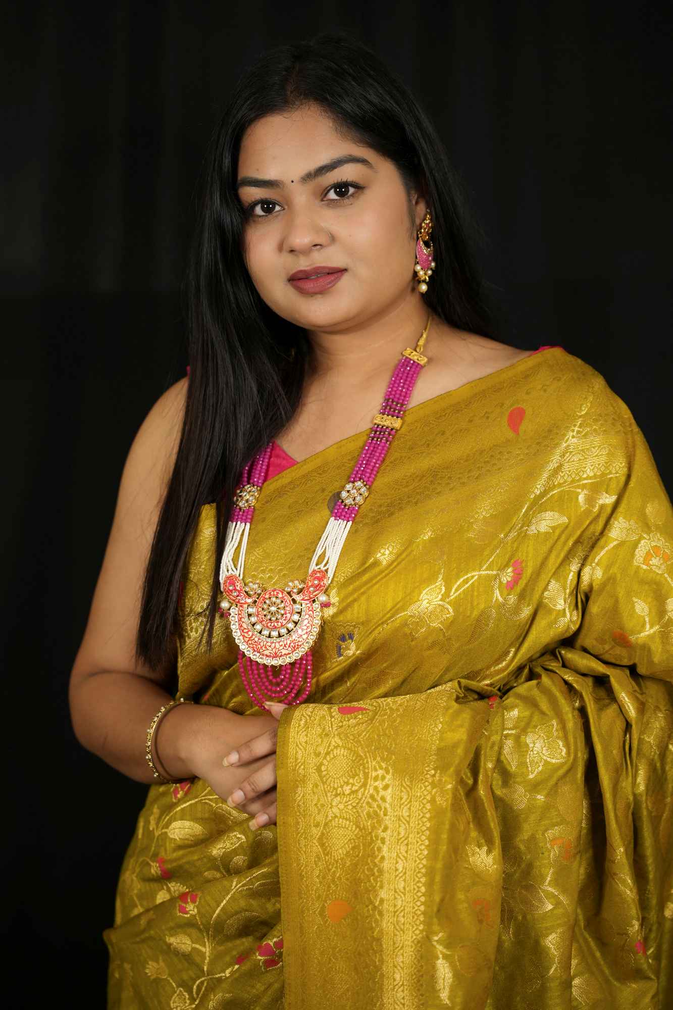 Jaal Weave Khadi Silk Ready To Wear Saree