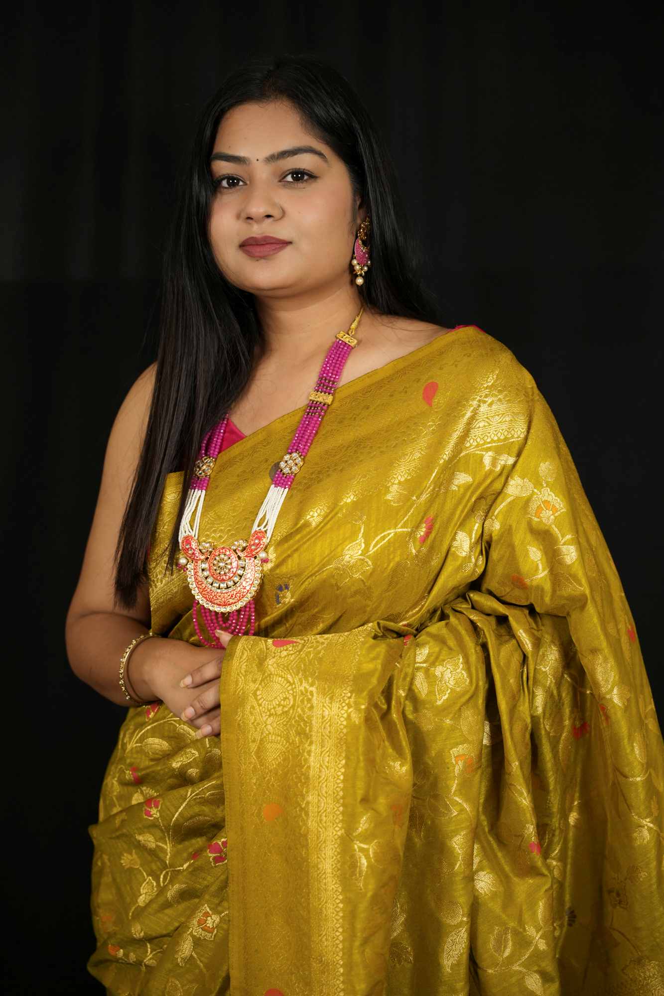 Jaal Weave Khadi Silk Ready To Wear Saree