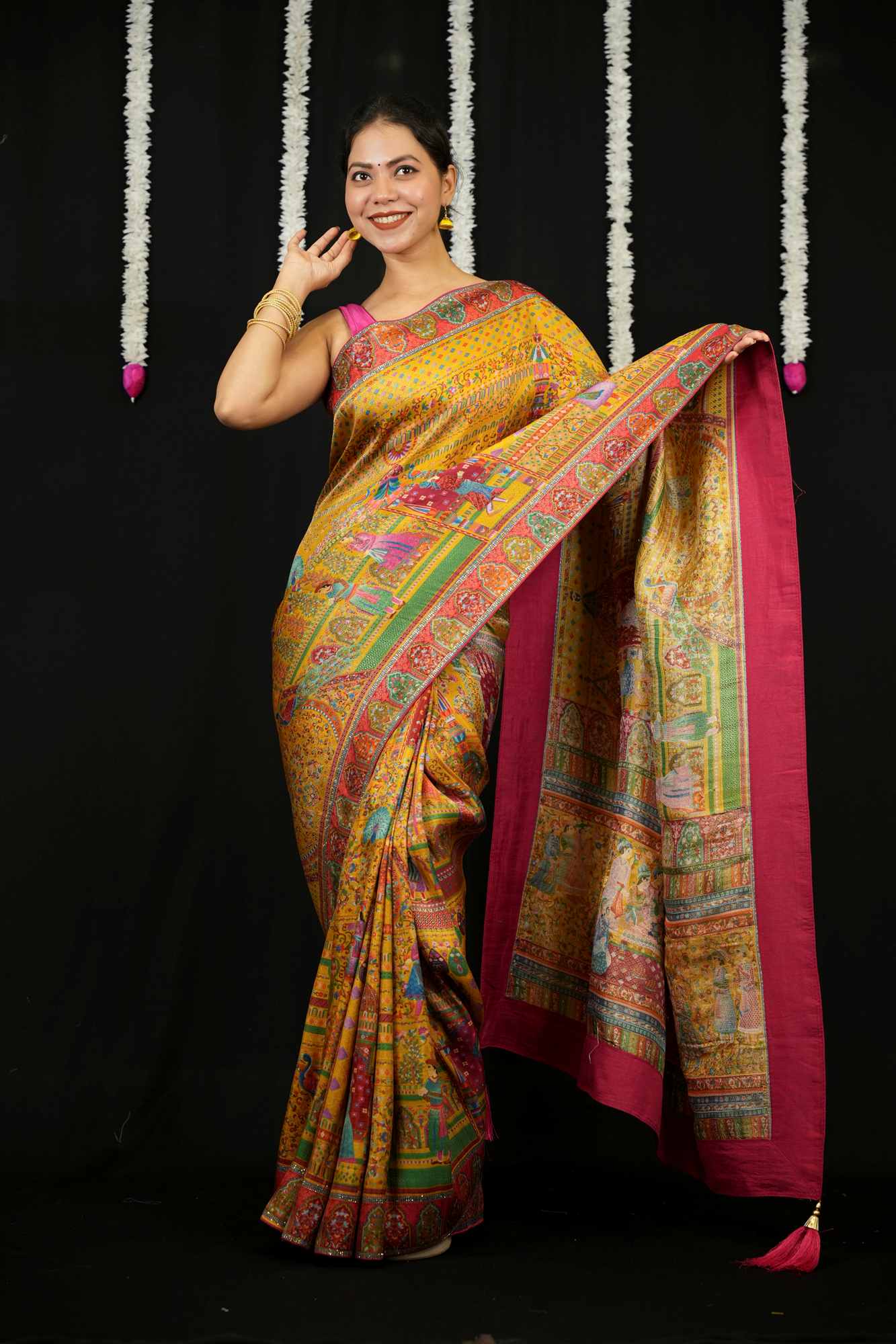 Silk Heritage with Mughal Darbar Weave, Intricate Motifs & Grand Pallu Ready To Wear Saree