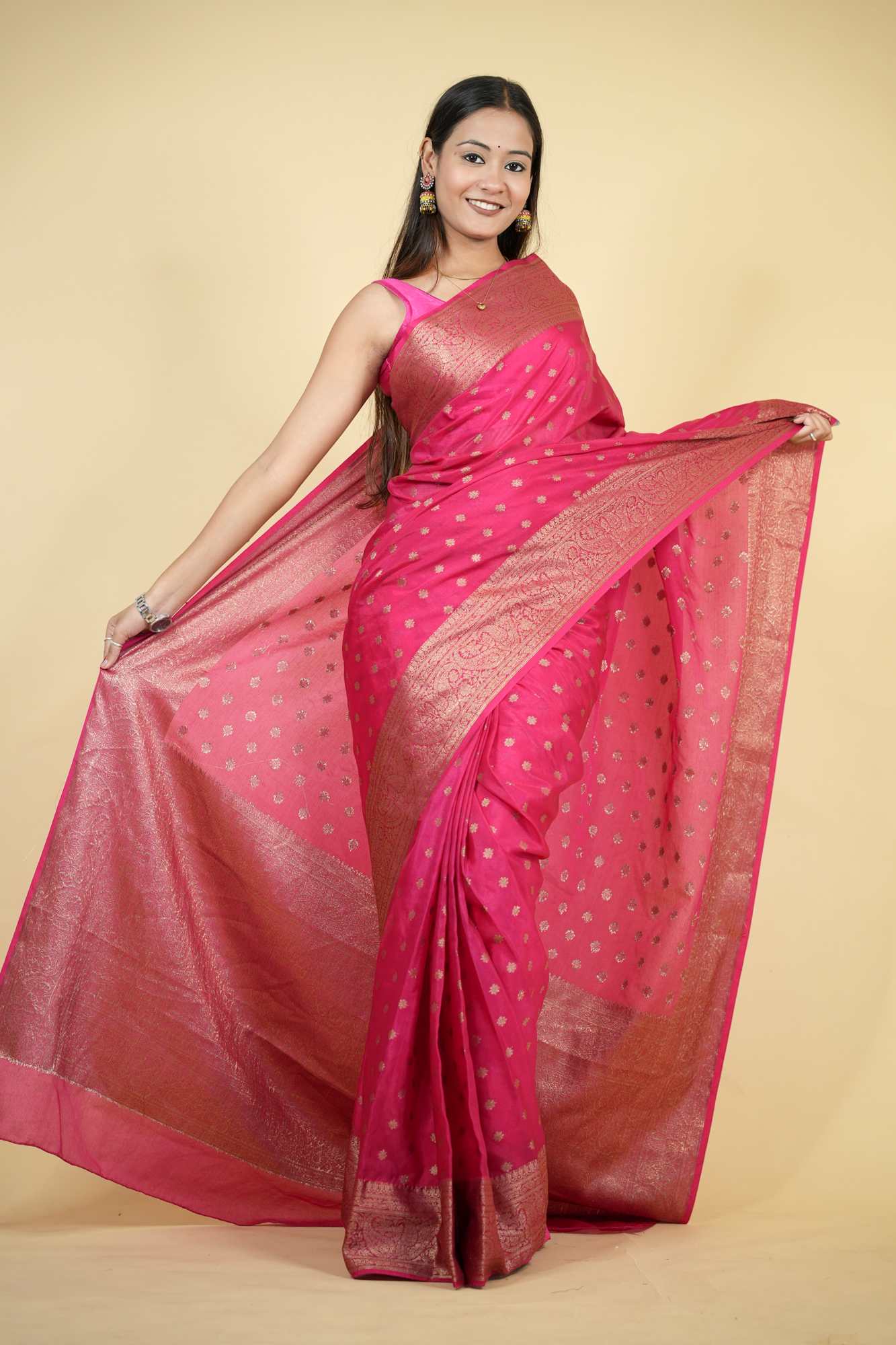 Rich Banarasi Predraped Ready to Wear Saree