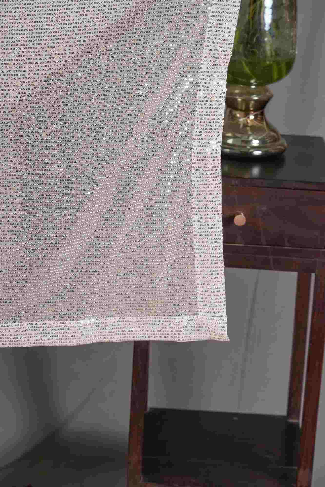 Sequin on net Saree in White | Sarees By Shobitam Ready To Wear Saree