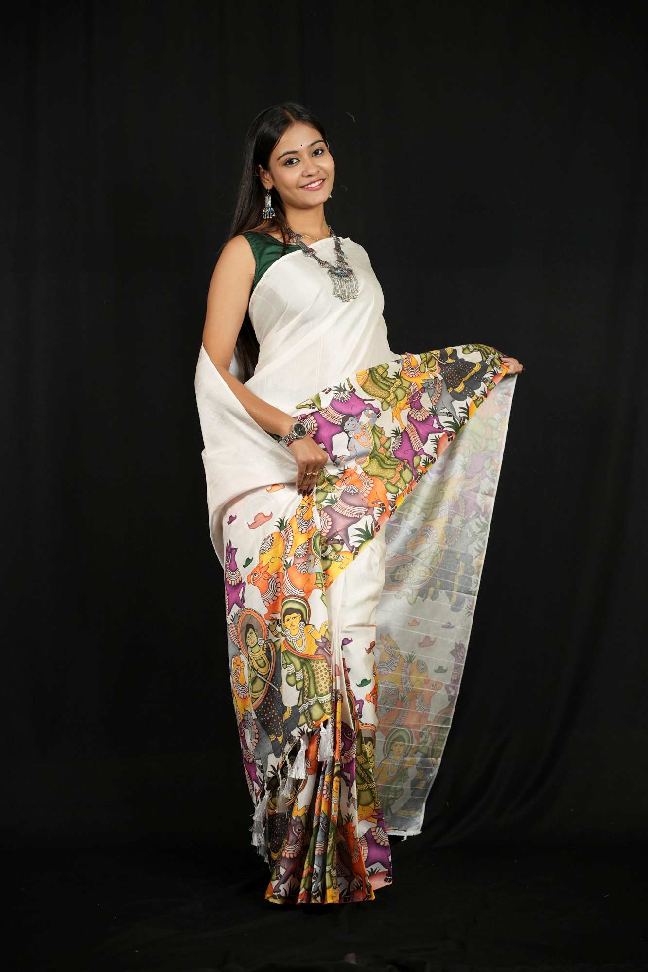 Heritage Pattachitra Art – Pre-Pleated Ready to Wear Saree