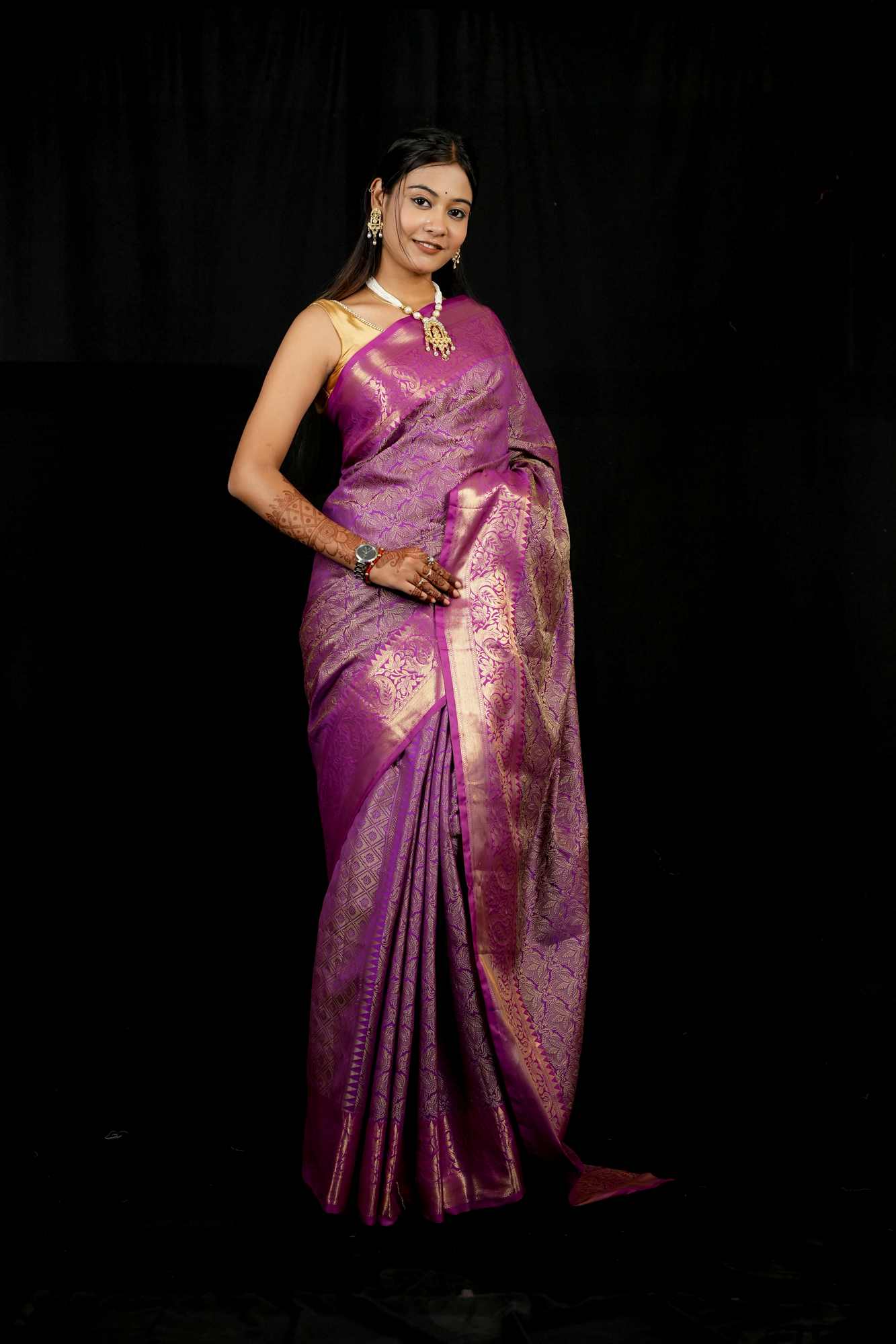 Tapeta Silk with Zari Weaving Ready To Wear Saree