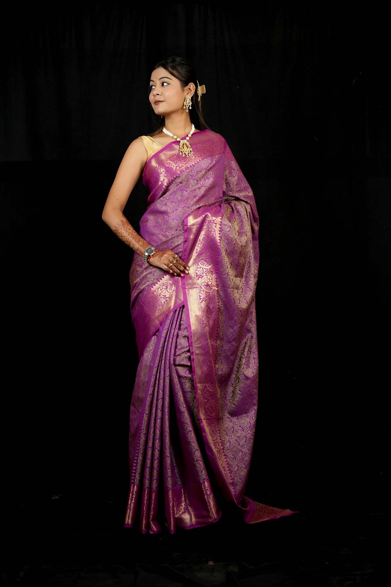 Tapeta Silk with Zari Weaving Ready To Wear Saree