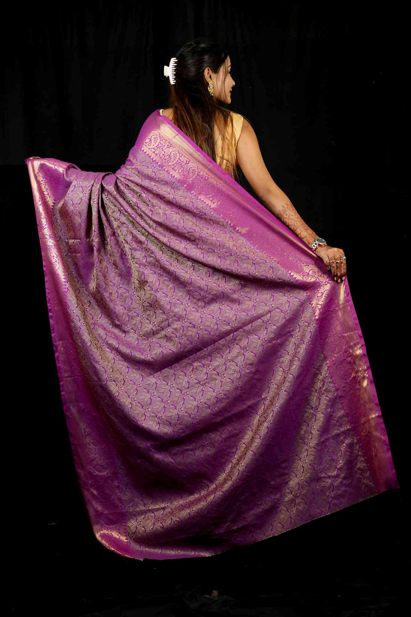 Tapeta Silk with Zari Weaving Ready To Wear Saree