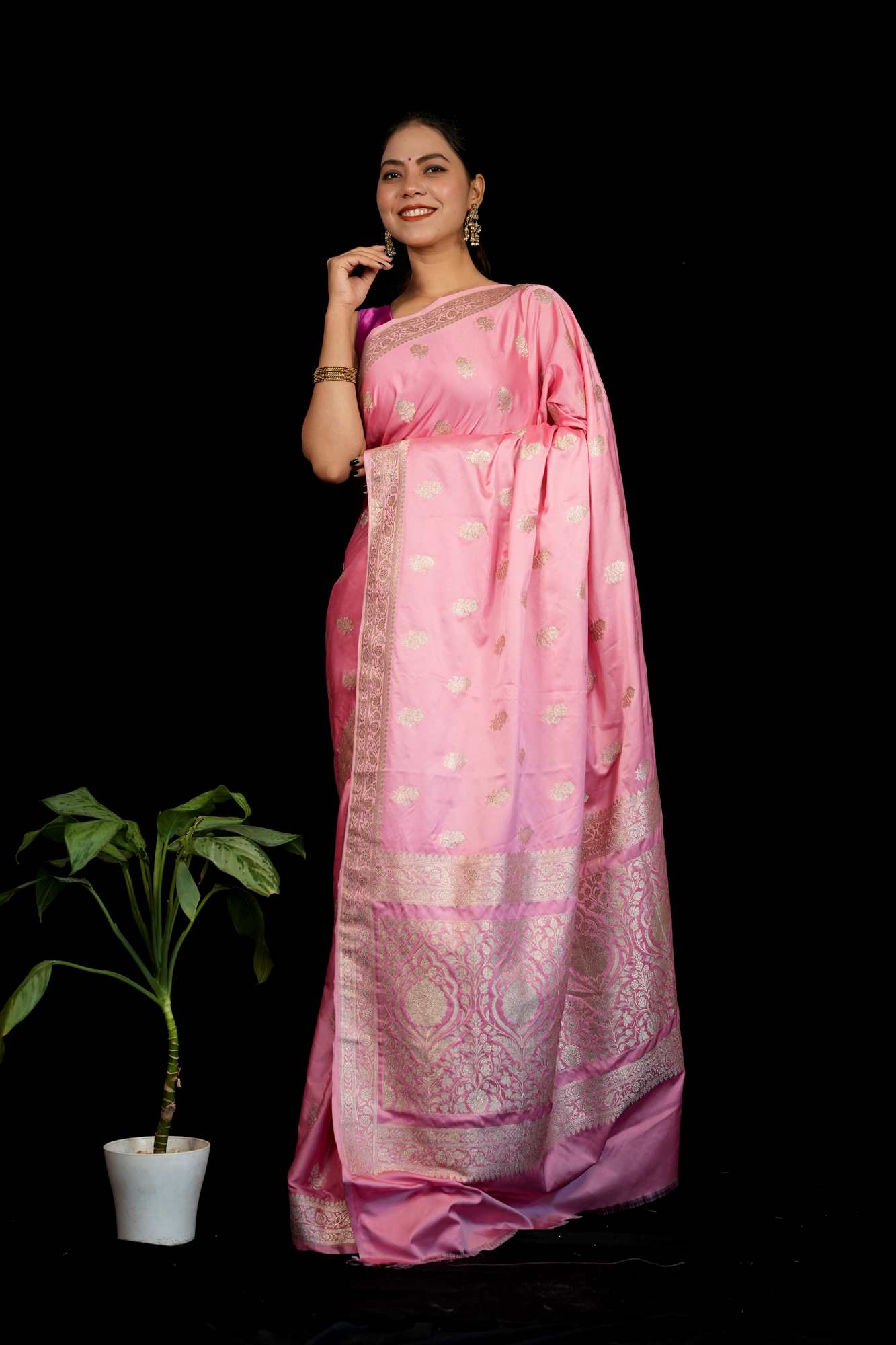 Mashru Silk Ready To Wear Saree