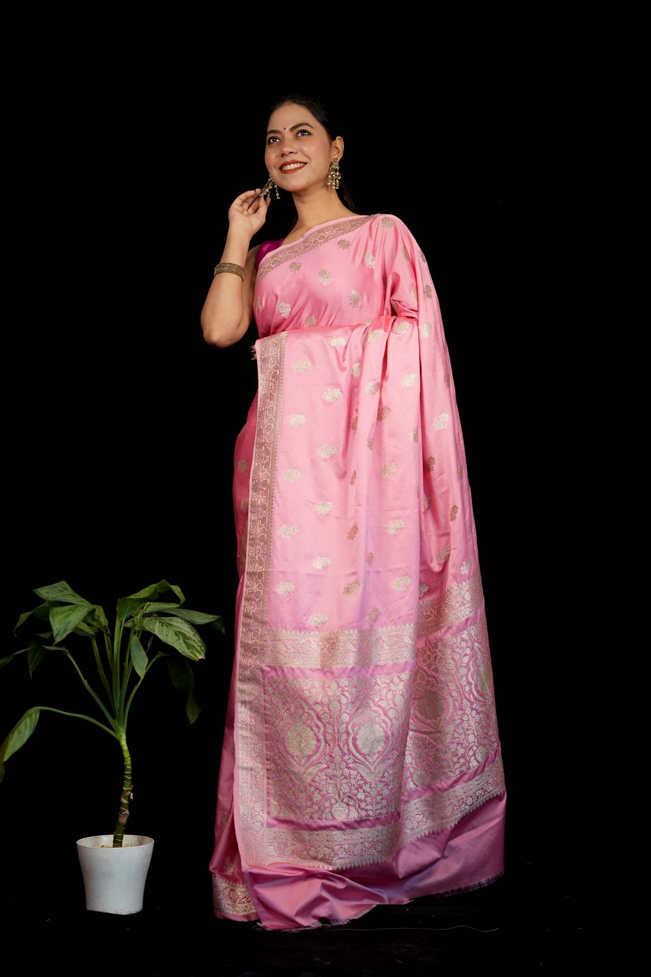 Mashru Silk Ready To Wear Saree