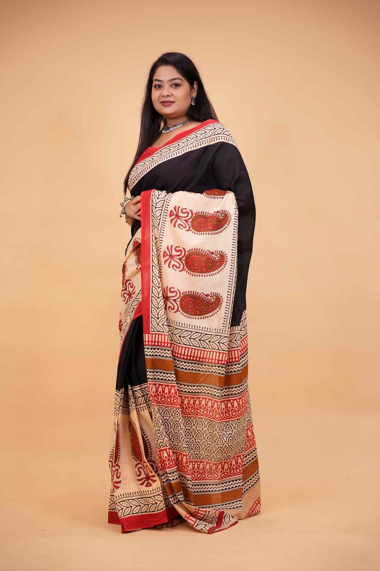 Cotton Jaipuri Ready To Wear Saree