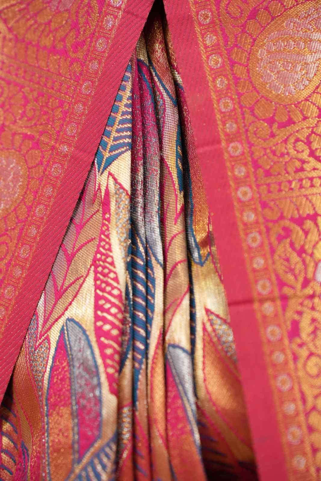 Dhoop Chaav Pink  Toned  Soft Silk Kanjivaram With zari woven  Wrap in 1 minute saree