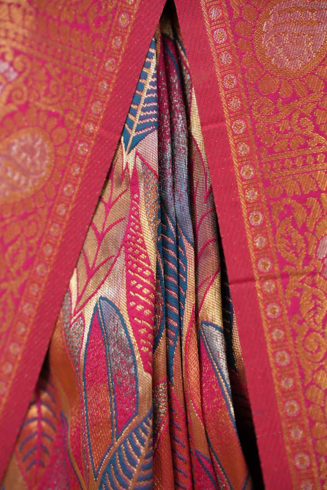 Dhoop Chaav Pink  Toned  Soft Silk Kanjivaram With zari woven  Wrap in 1 minute saree