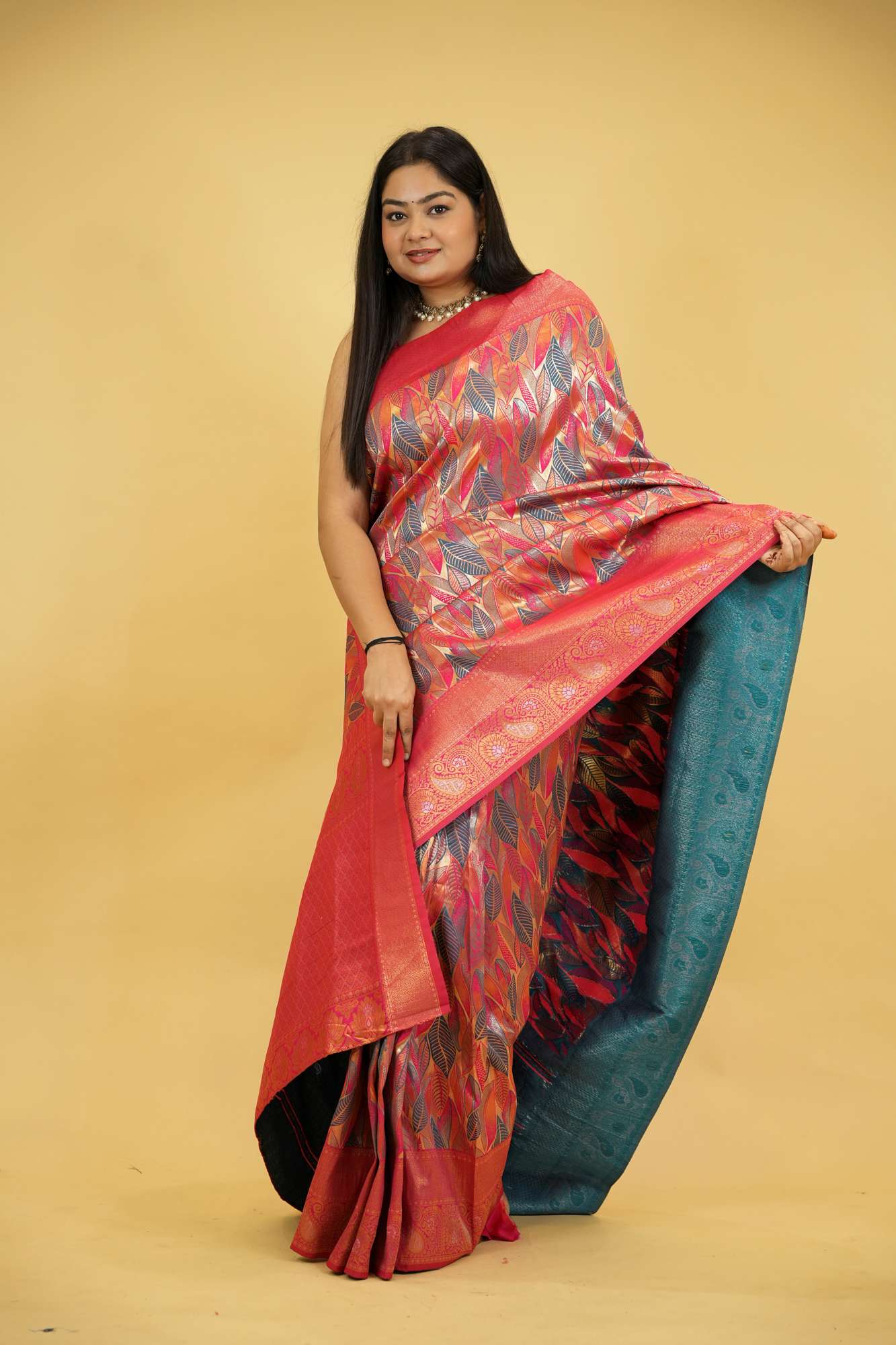 Dhoop Chaav Pink  Toned  Soft Silk Kanjivaram With zari woven  Wrap in 1 minute saree